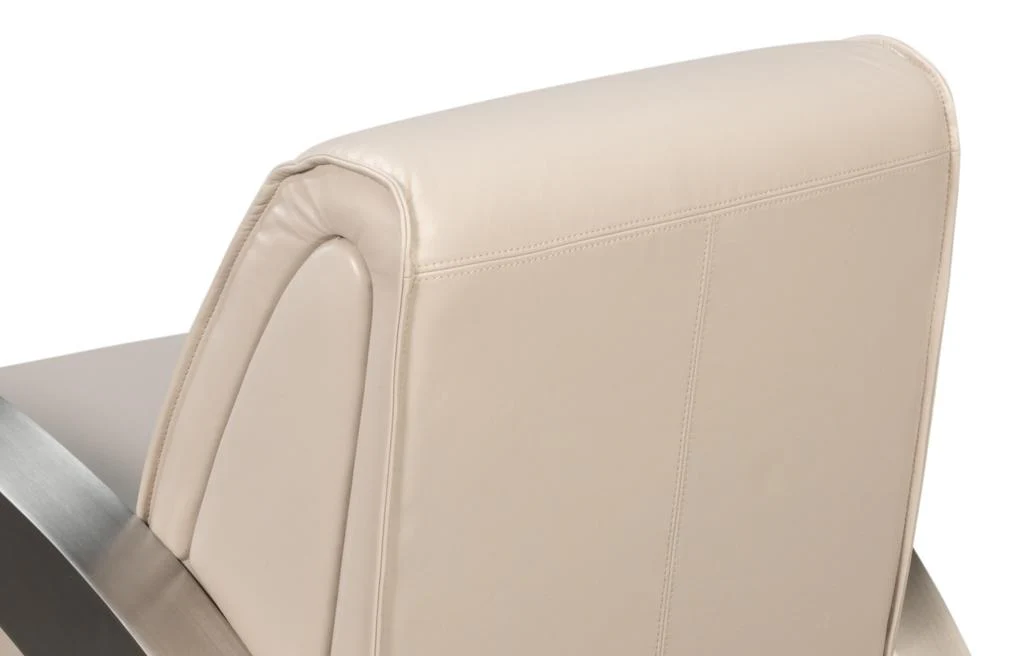 Carlisle White Leather Armchair - Image 5
