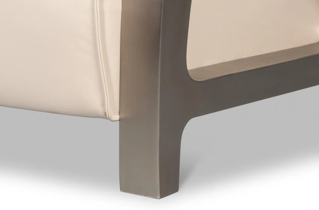 Carlisle White Leather Armchair - Image 9