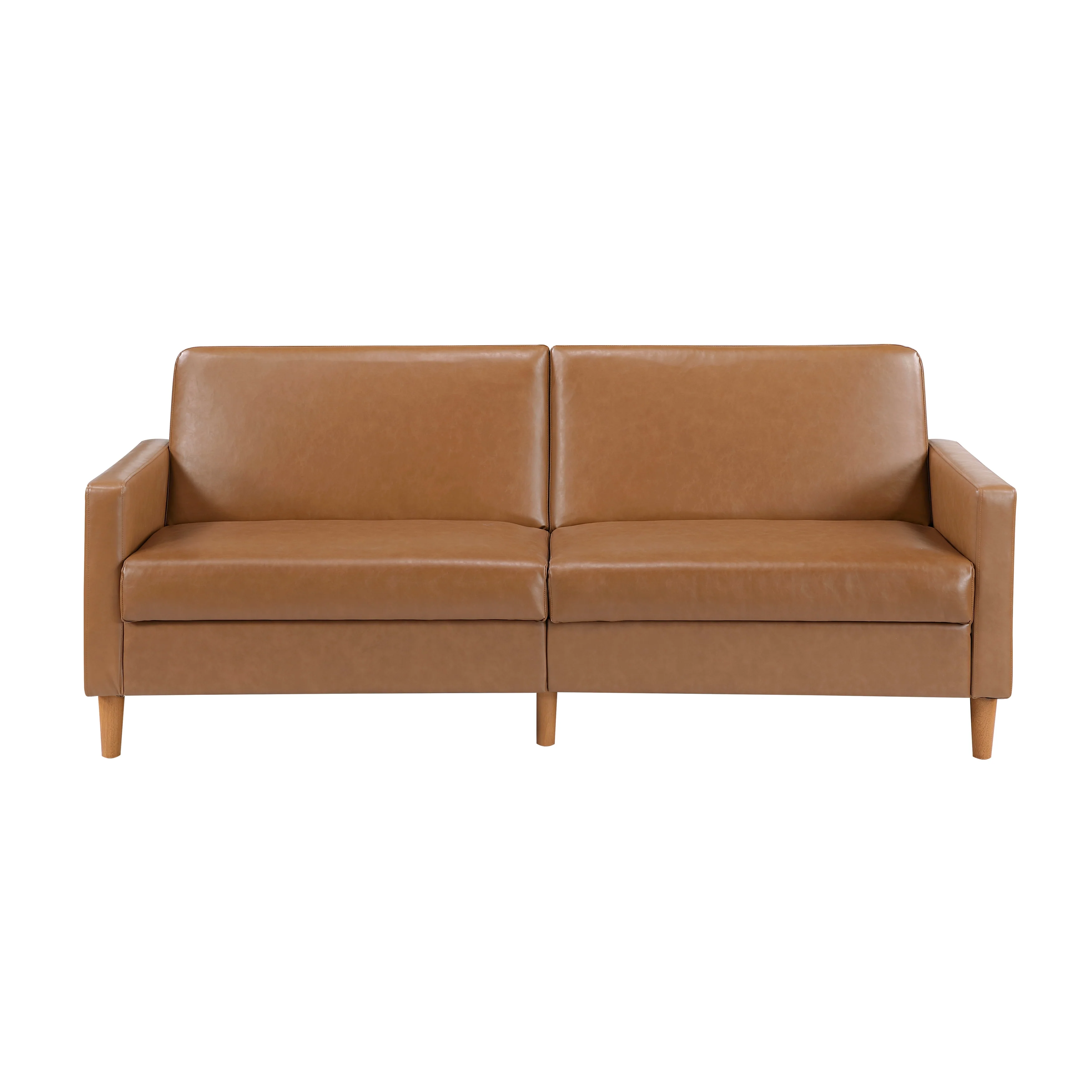 Carlton Camel Faux Leather Futon Sofa - Image 11