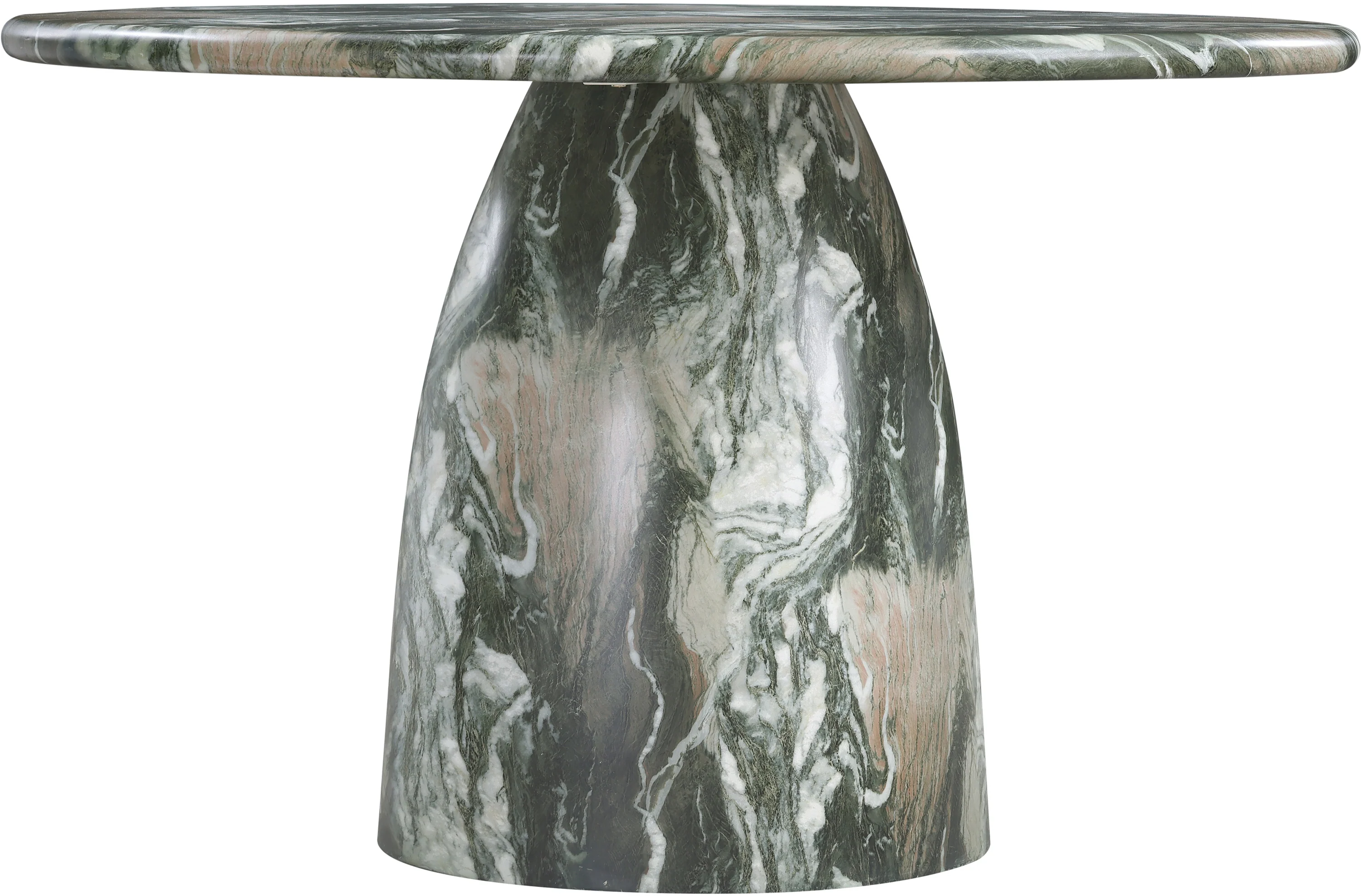 Carmel Green 48.5" Marble Finish Concrete Indoor / Outdoor Dining Table - Image 3