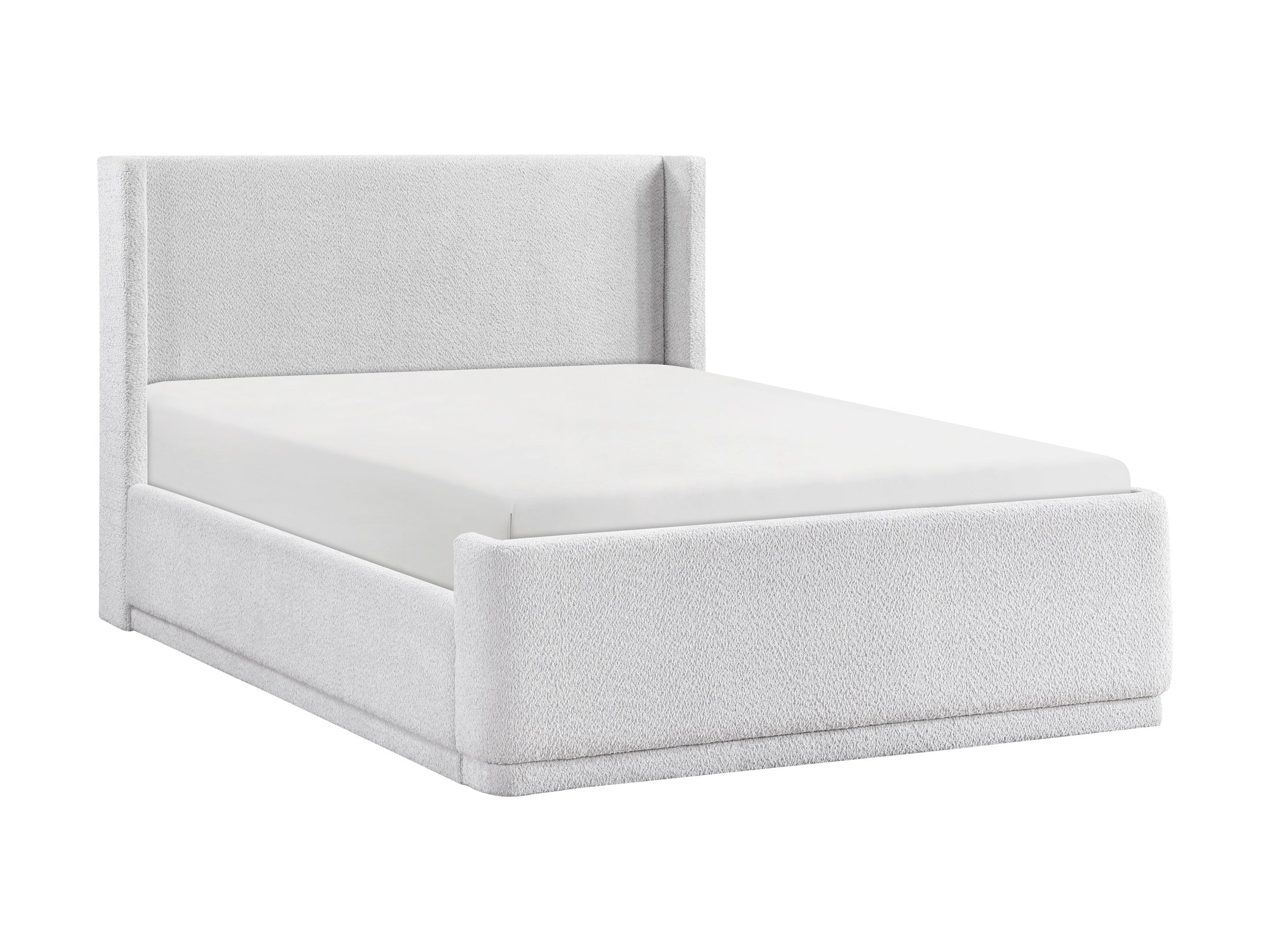 Carmel Light Gray California King Platform Bed