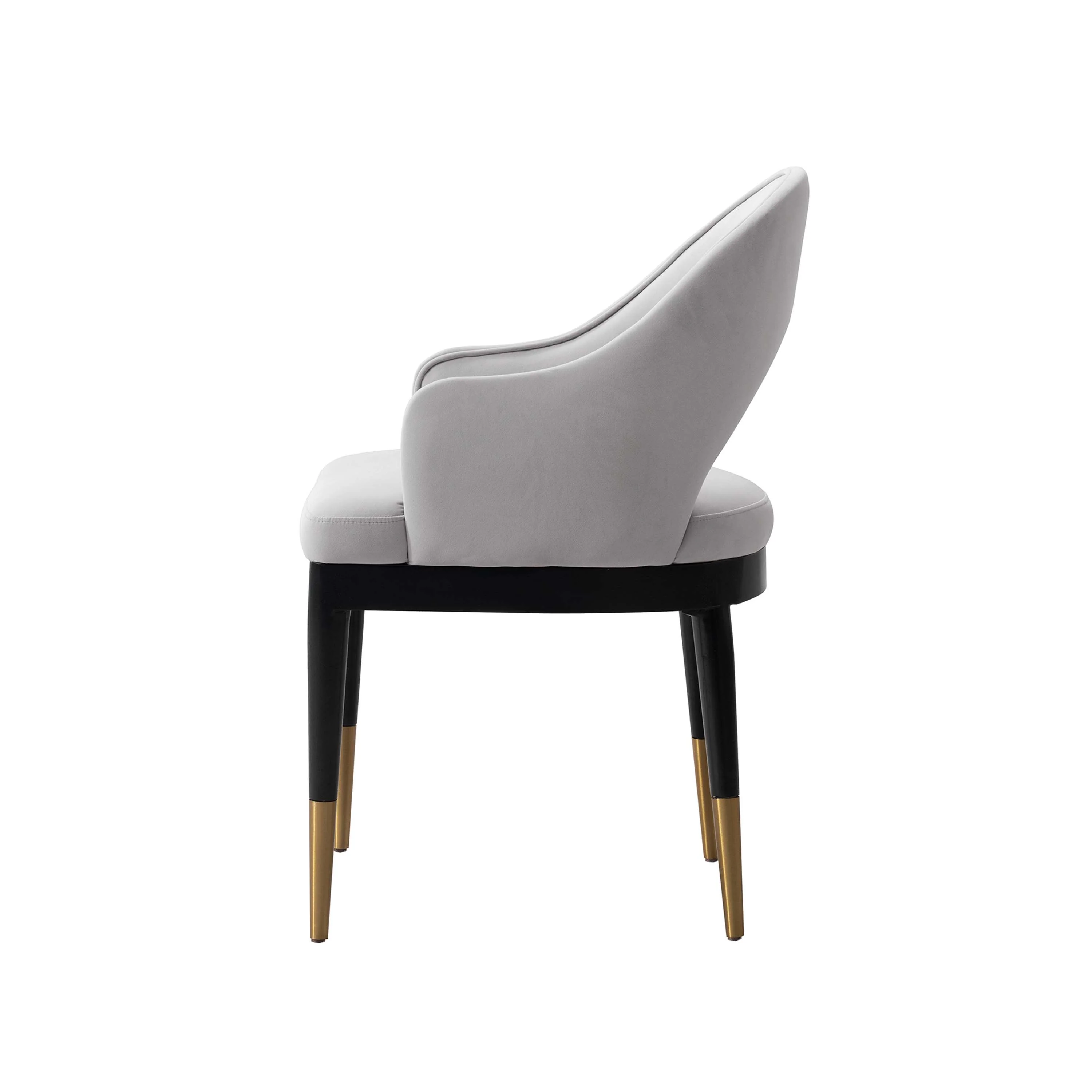 Carrington Dining Armchair in Light Grey - Image 8
