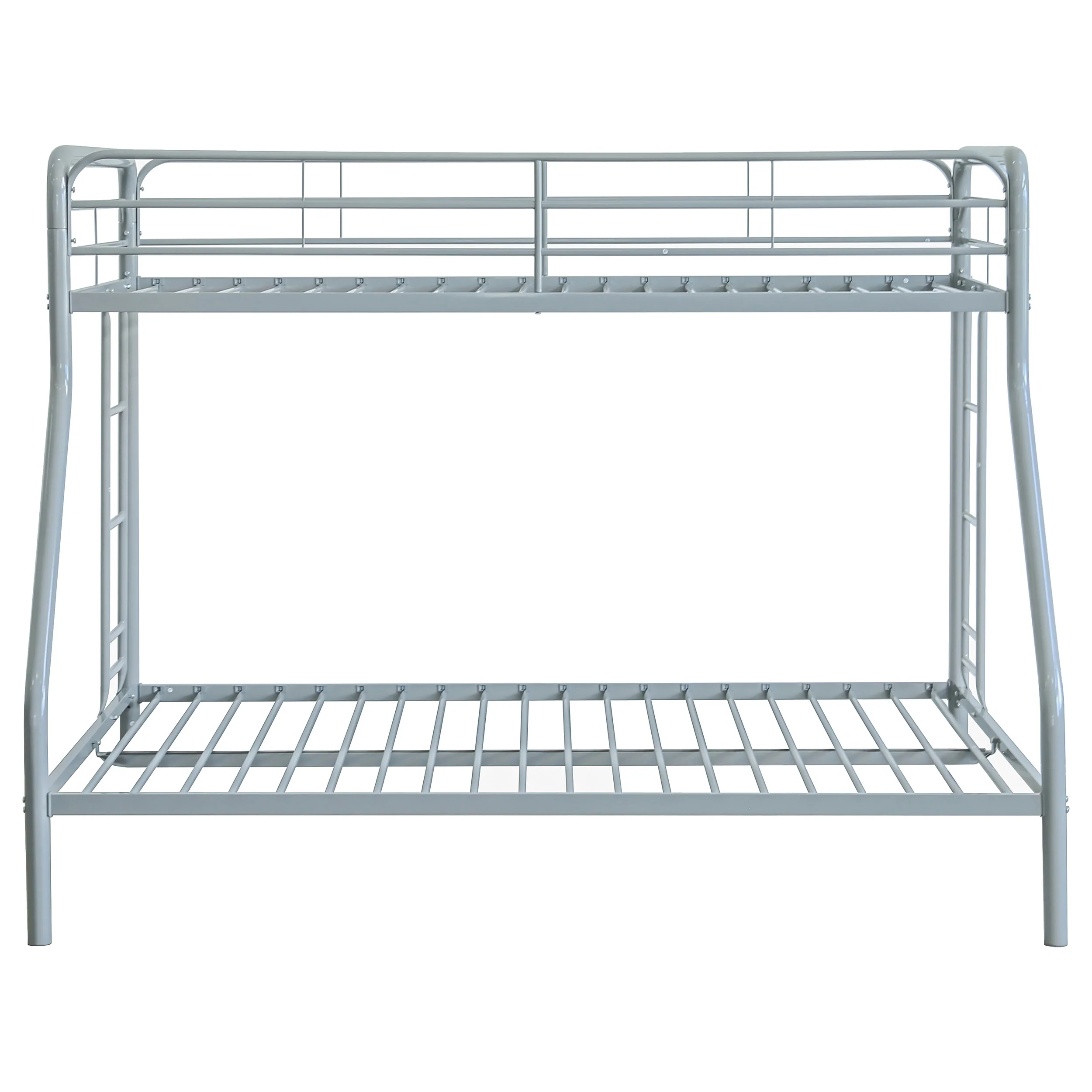 Carson Glossy Silver Metal Twin Over Full Bunk Bed - Image 4