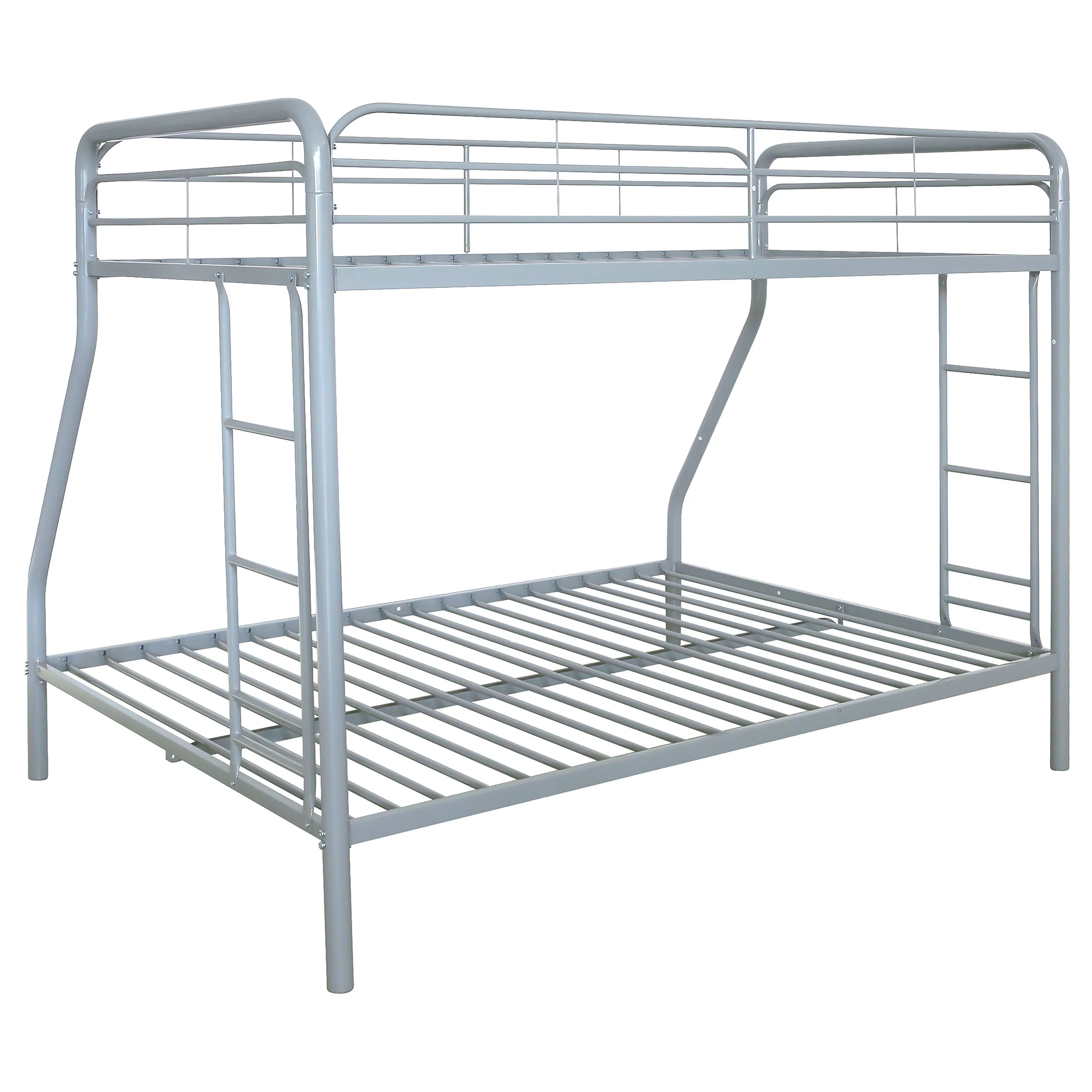 Carson Glossy Silver Metal Twin Over Full Bunk Bed - Image 7