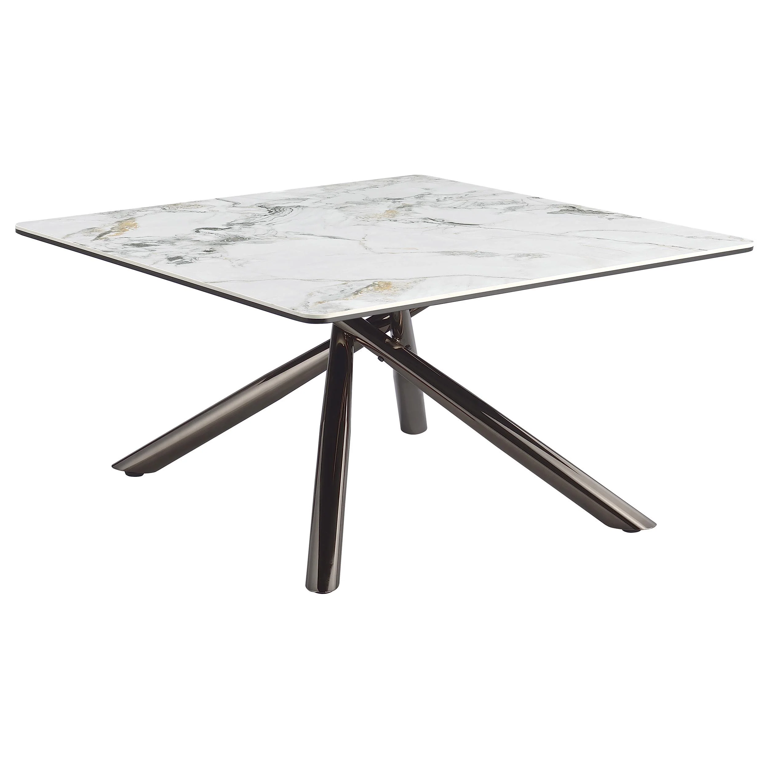 Carvell Mirage White Square Sintered Stone Top Coffee Table - Image 5