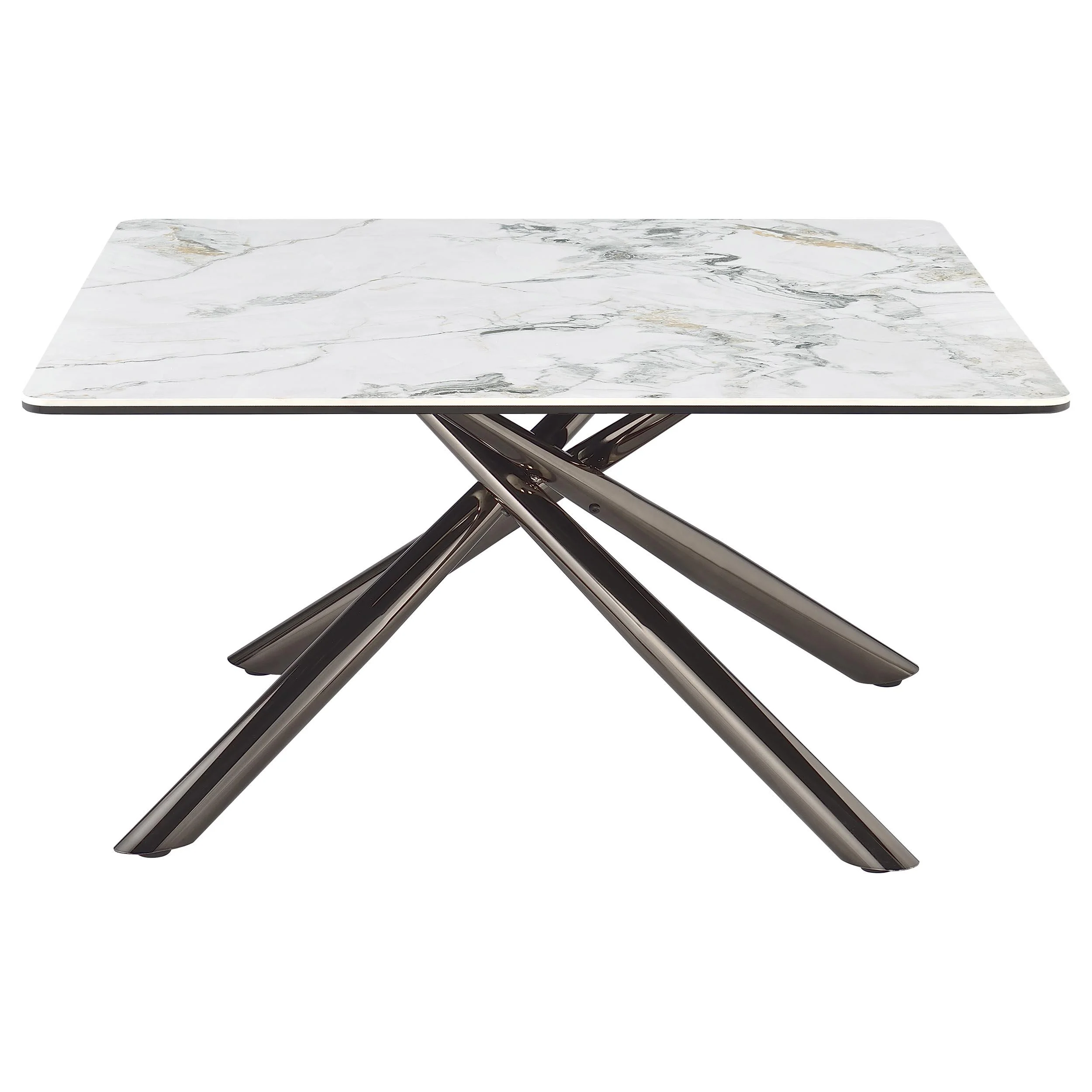 Carvell Mirage White Square Sintered Stone Top Coffee Table - Image 7