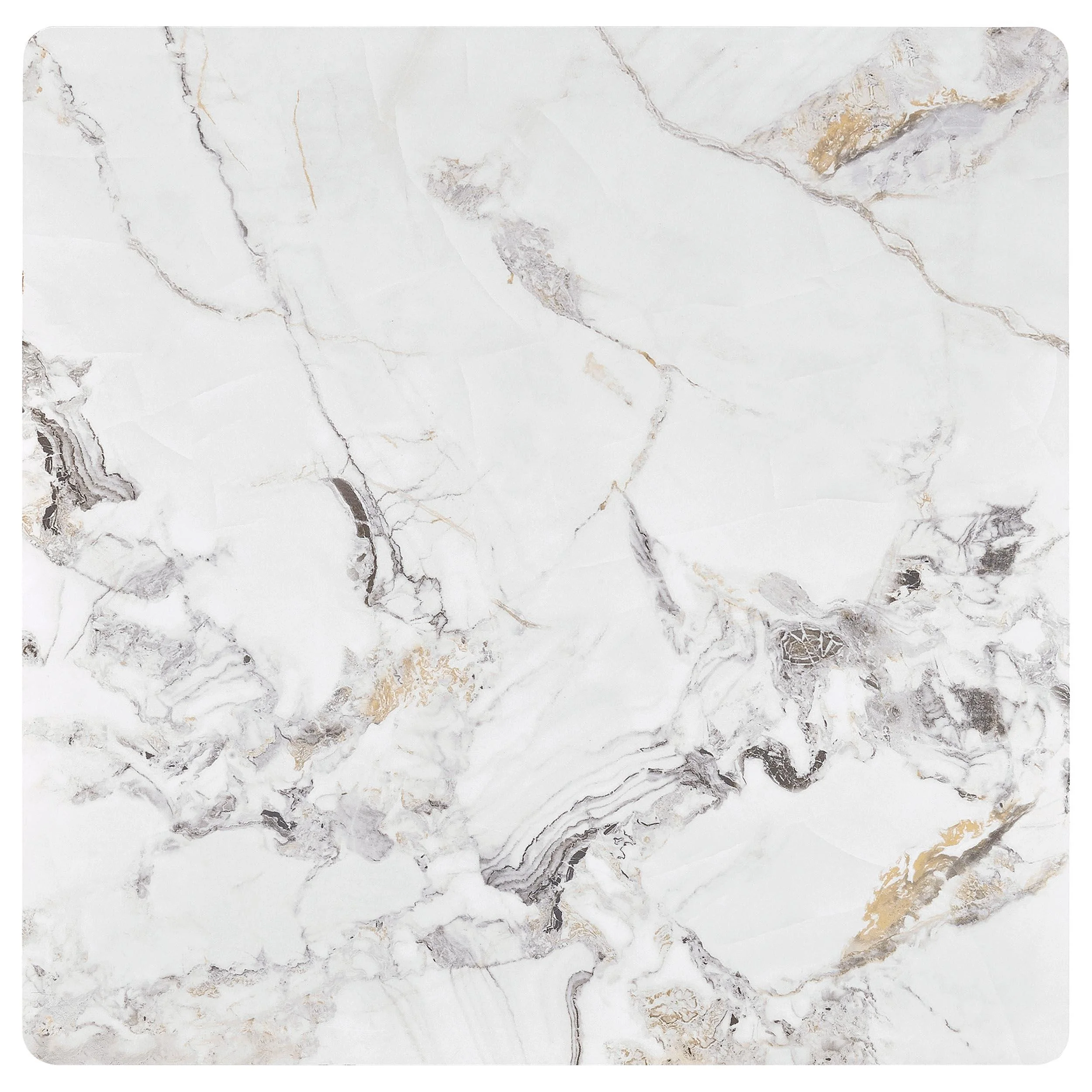 Carvell Mirage White Square Sintered Stone Top Coffee Table - Image 8