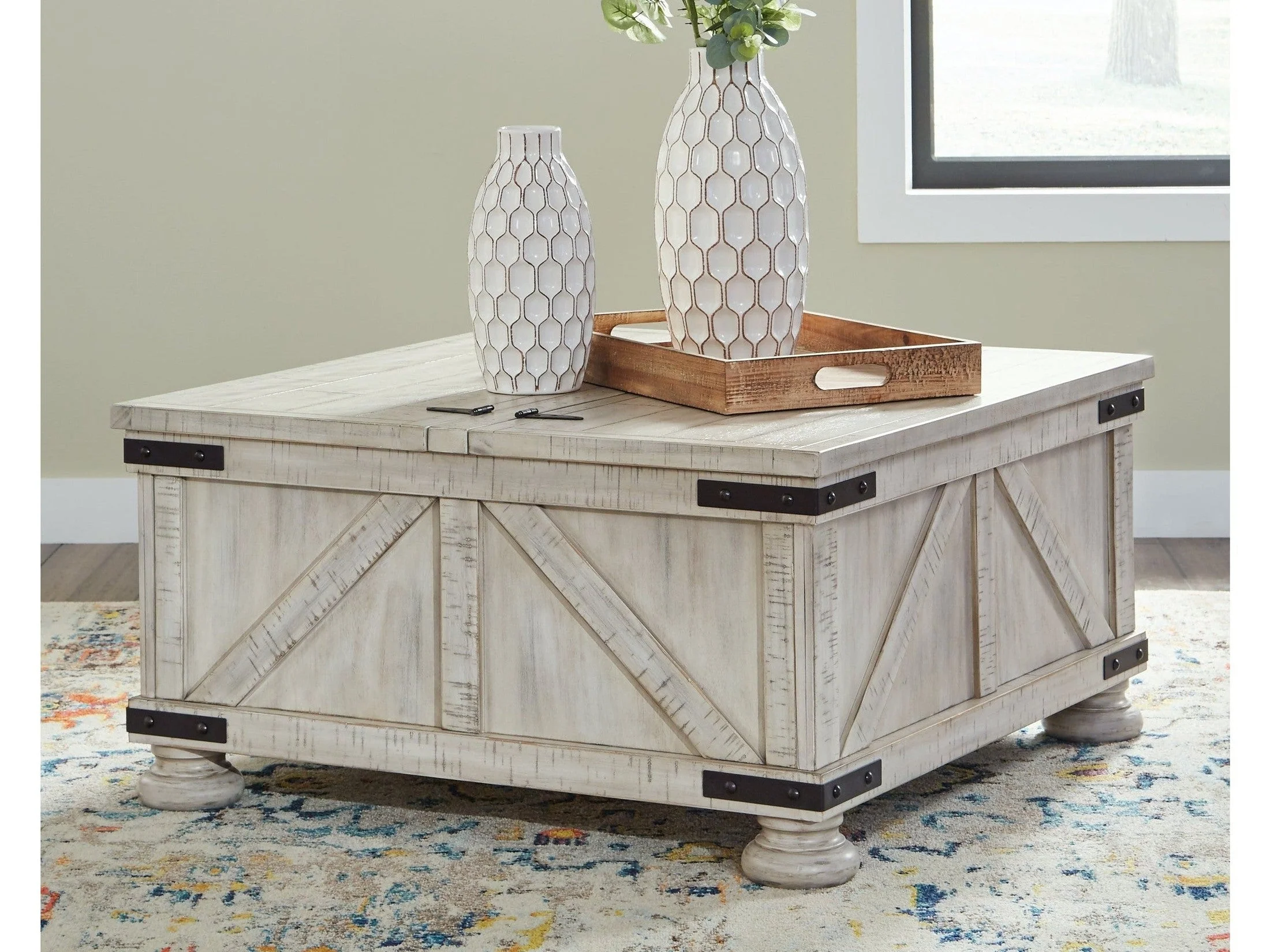 Carynhurst Whitewash Coffee Table (Online Special Price)