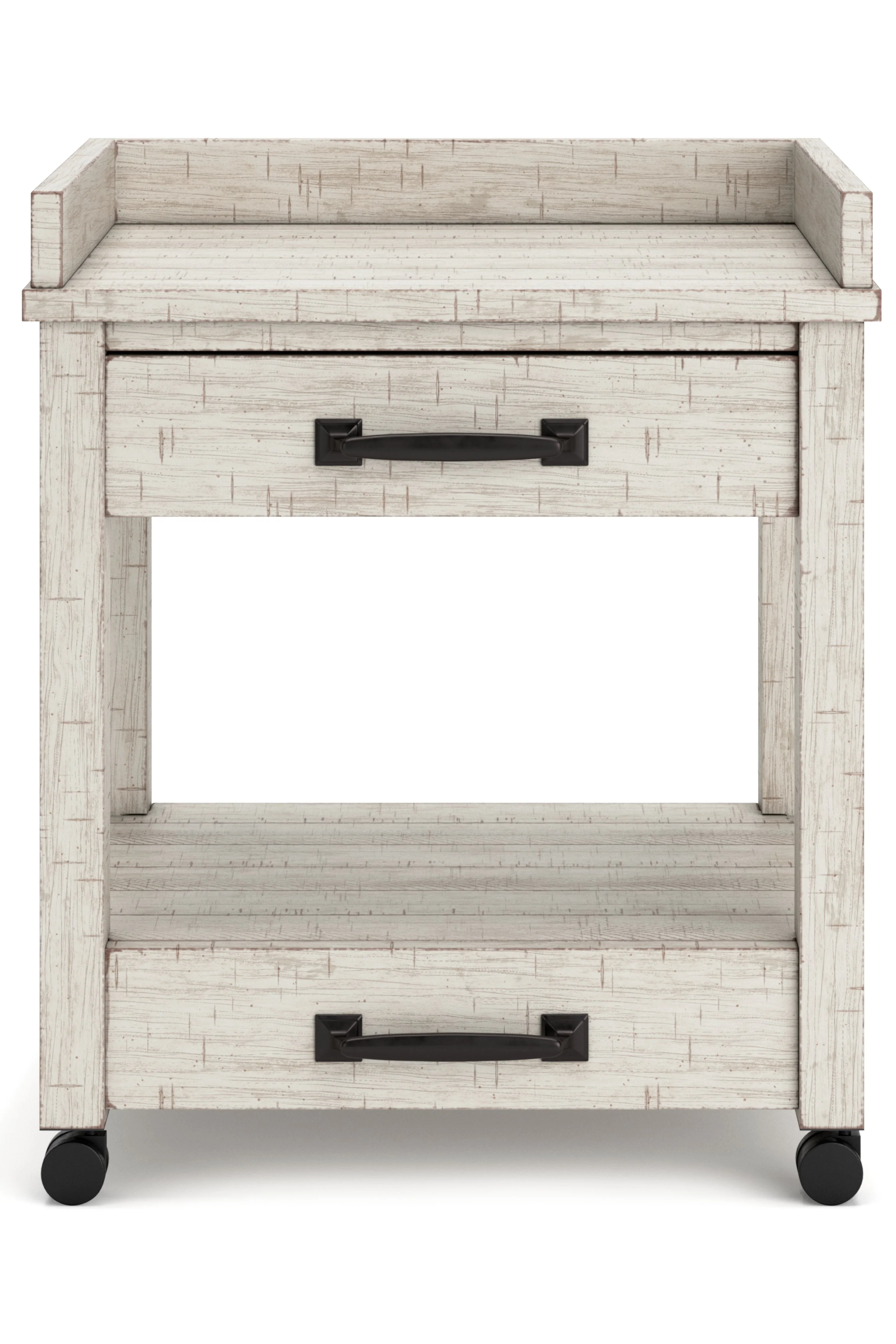 Carynhurst Whitewash Home Office Desk & Bookcase & Printer Stand (Online Special Price) - Image 10
