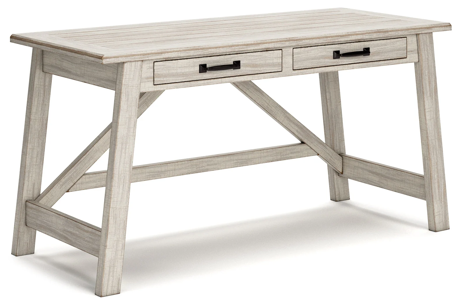 Carynhurst Whitewash Home Office Desk & Bookcase & Printer Stand (Online Special Price) - Image 4