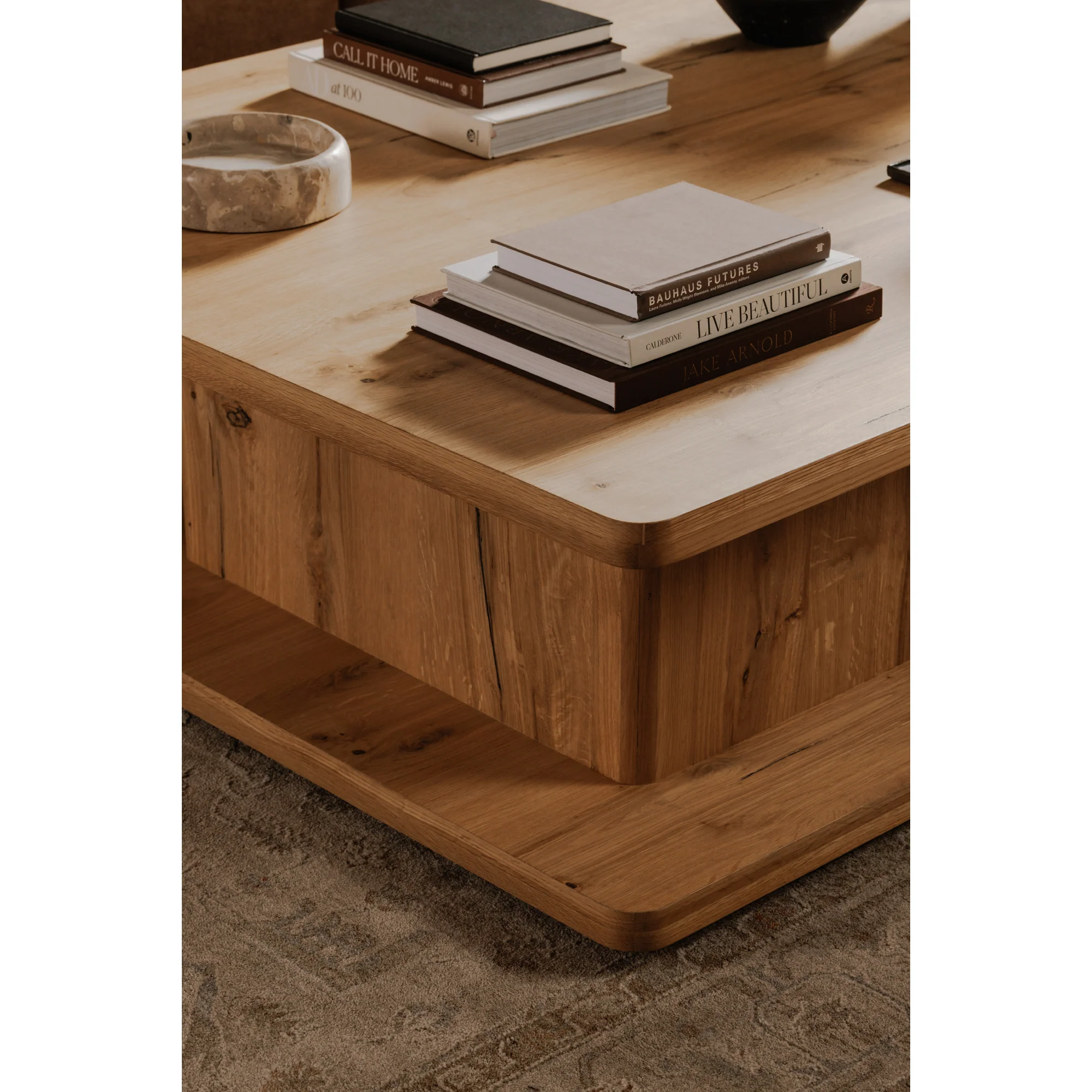 Casey Rustic Oak Large Coffee Table - Image 7
