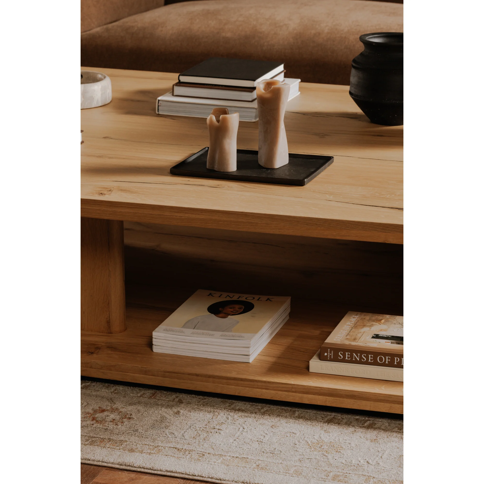 Casey Rustic Oak Large Coffee Table - Image 8
