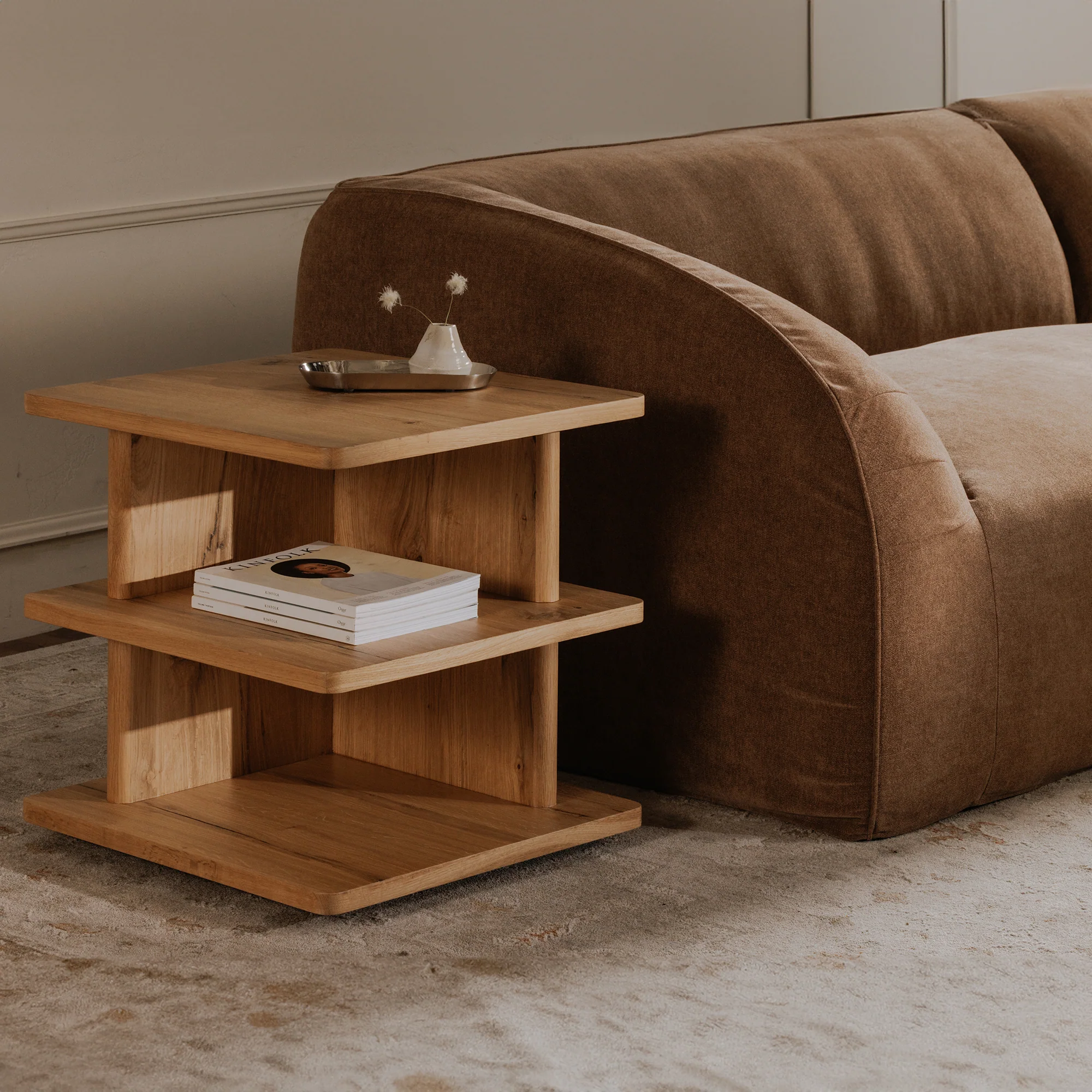 Casey Rustic Oak Side Table - Image 5
