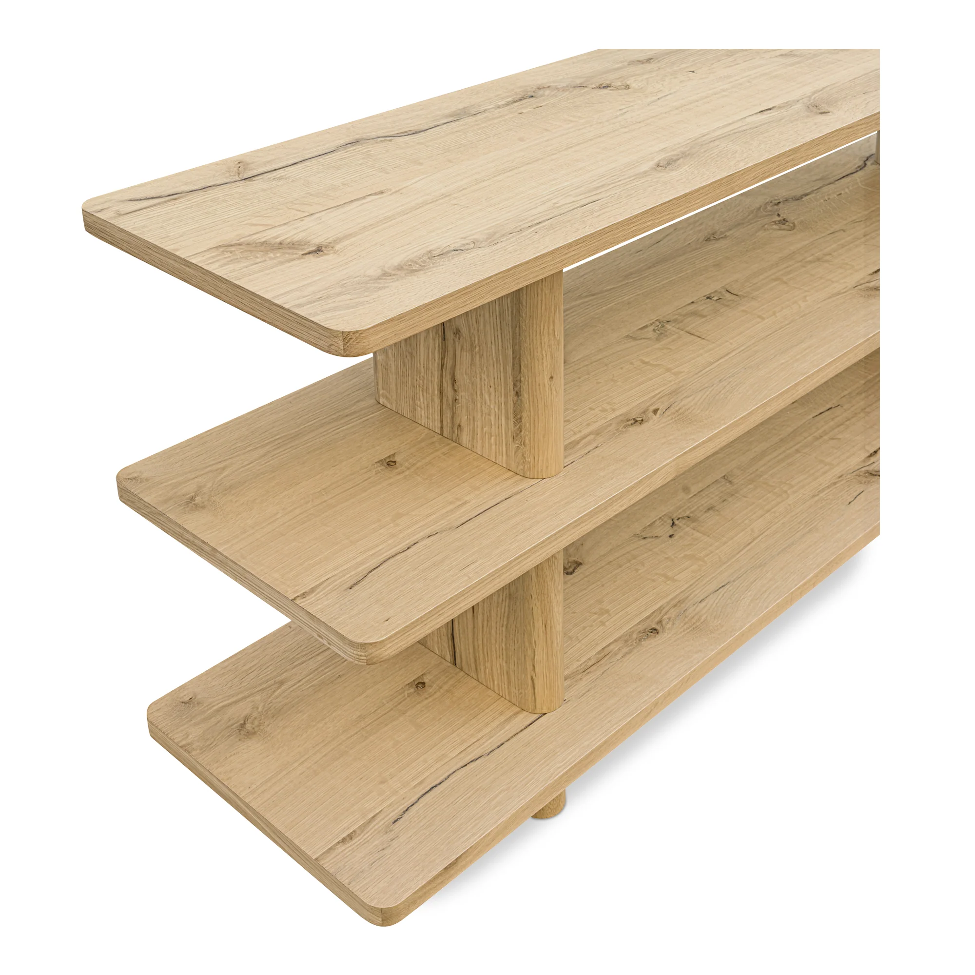 Casey Rustic Oak Small Bookcase - Image 4