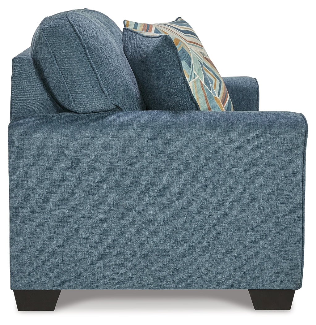 Cashton Blue Queen Sofa Sleeper & Loveseat (Online Special Price) - Image 5