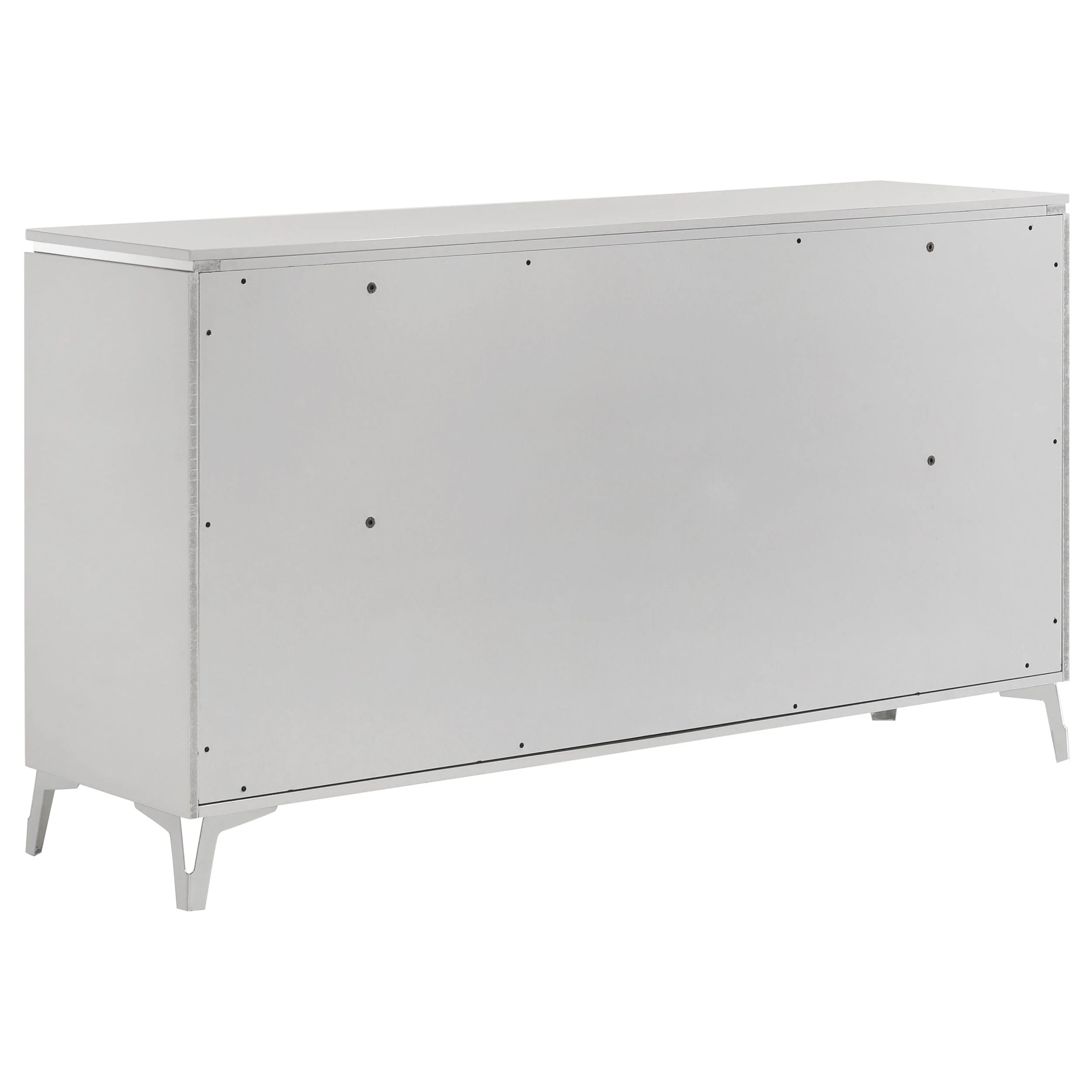 Cassia White High Gloss 5-piece Queen LED Bedroom Set - Image 8