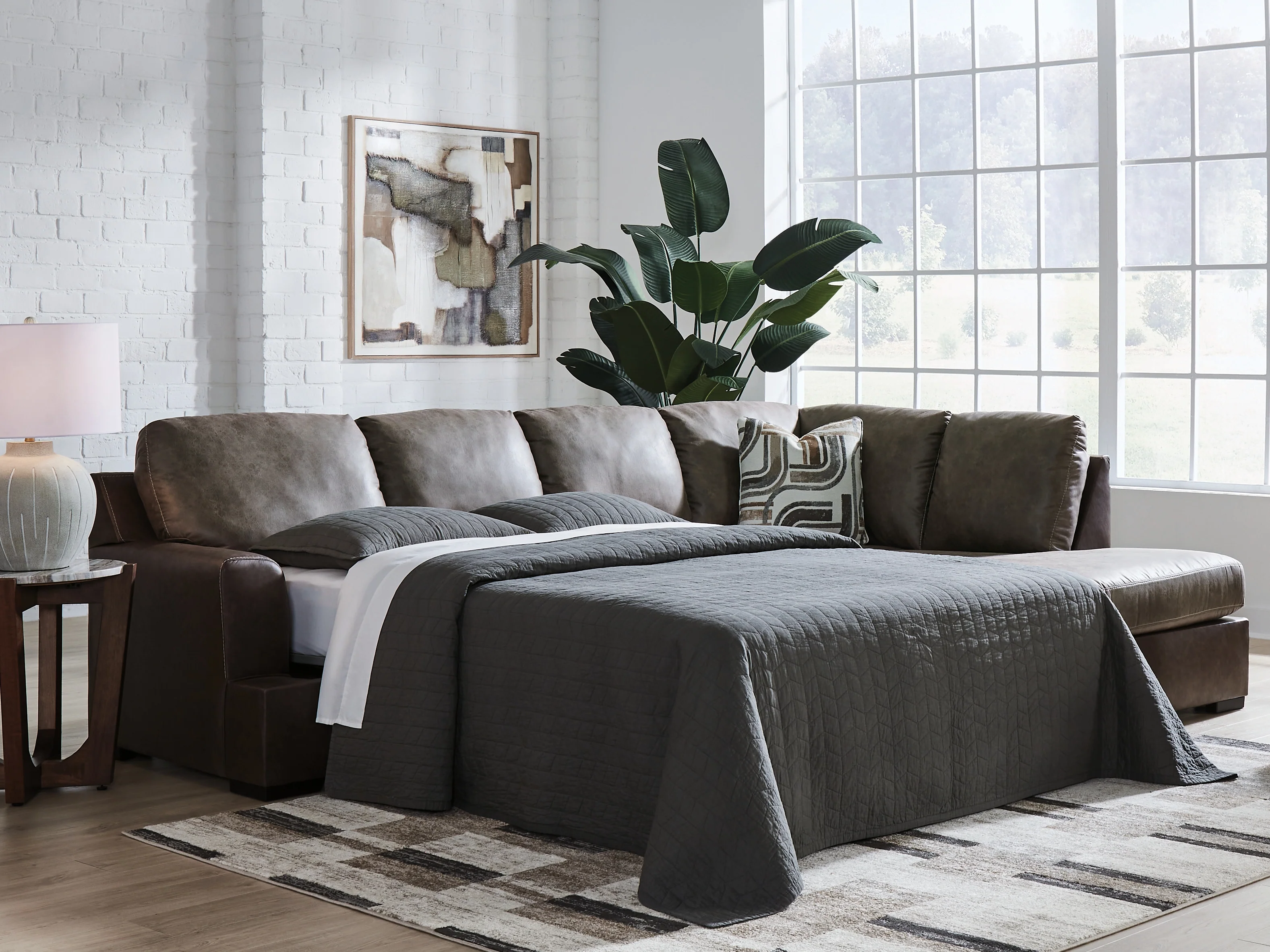 Castille Way Fossil 2-Piece Sleeper Sectional with Left Chaise - Image 2