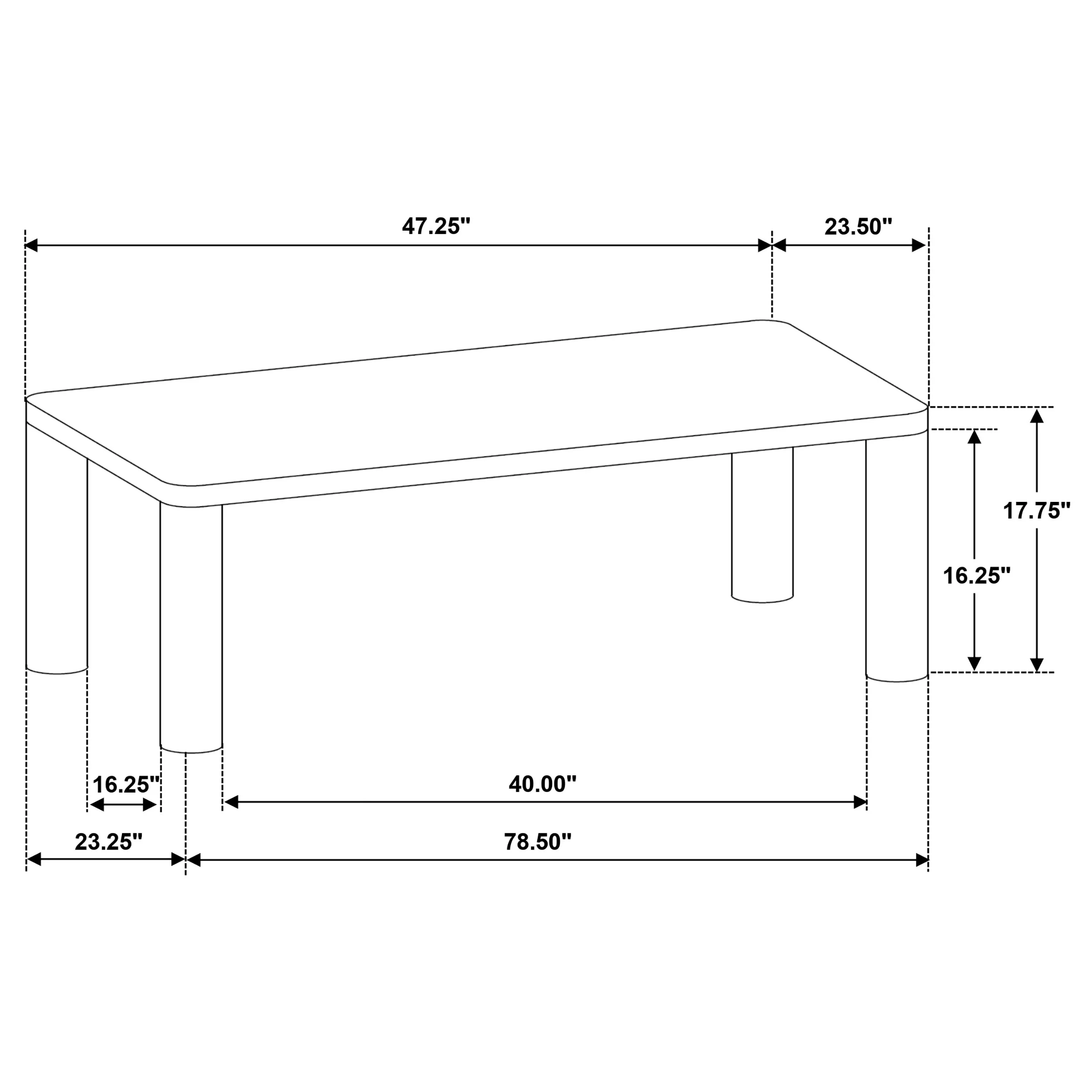 Castlewood Washed Oak Engineered Wood Cocktail Coffee Table - Image 8