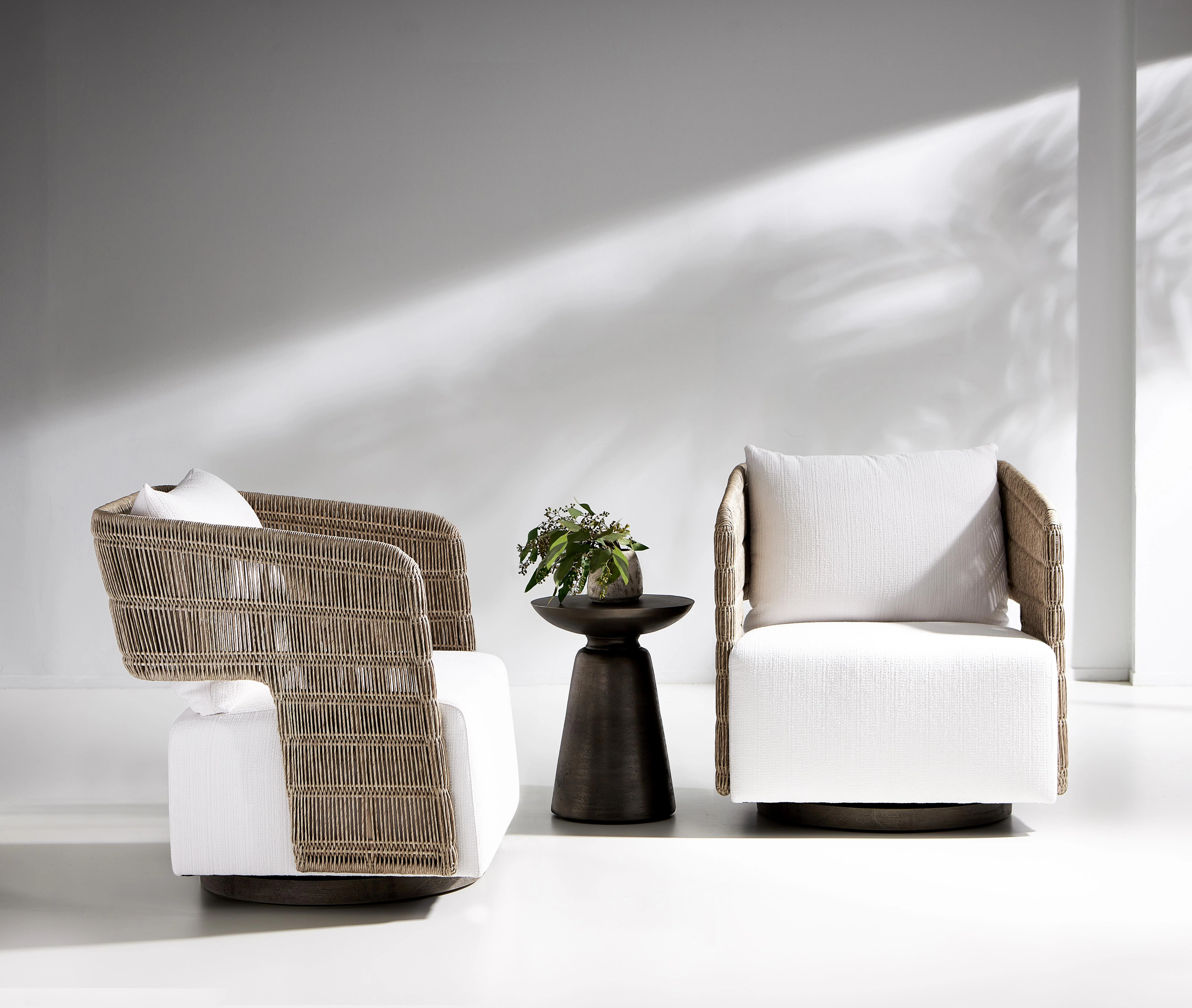 Catalan Matte Graphite Outdoor Accent Table - Image 7
