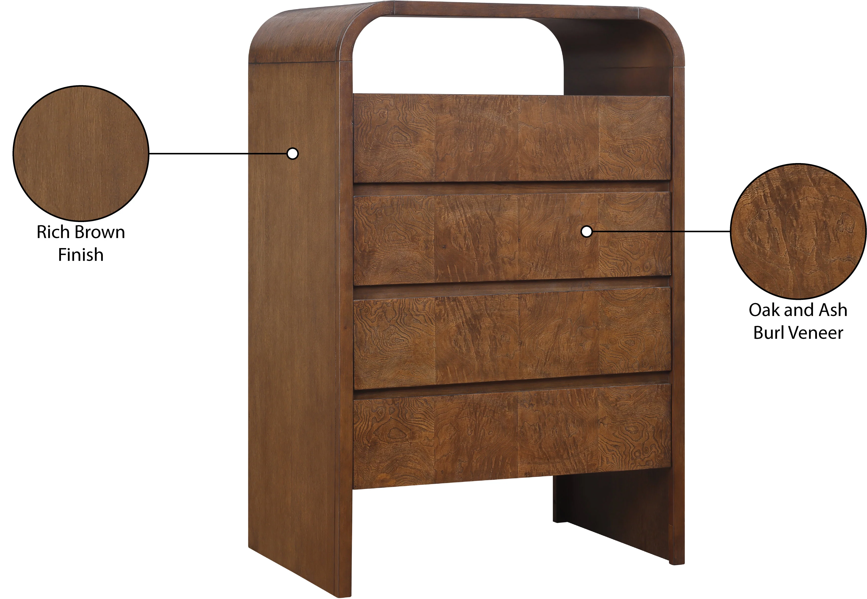Catalina Brown Wood And Veneer Chest - Image 10