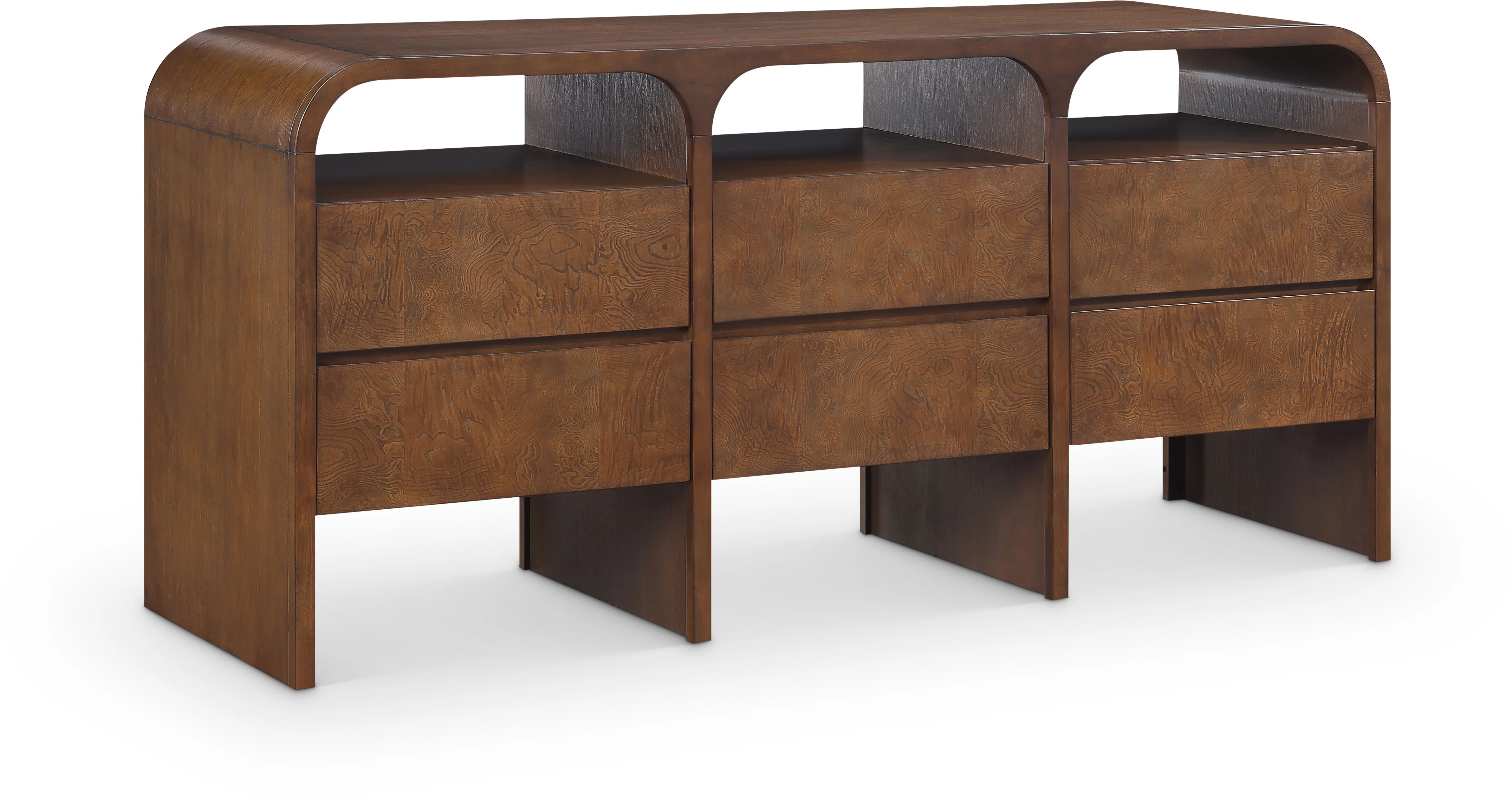 Catalina Brown Wood And Veneer Dresser - Image 2