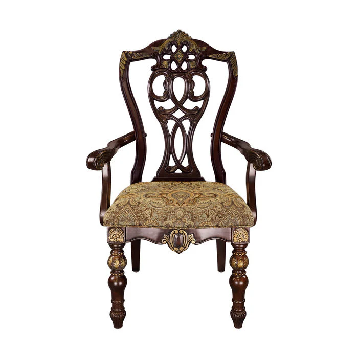 Catalonia Dark Cherry Dining Arm Chair (Set of 2) - Image 9