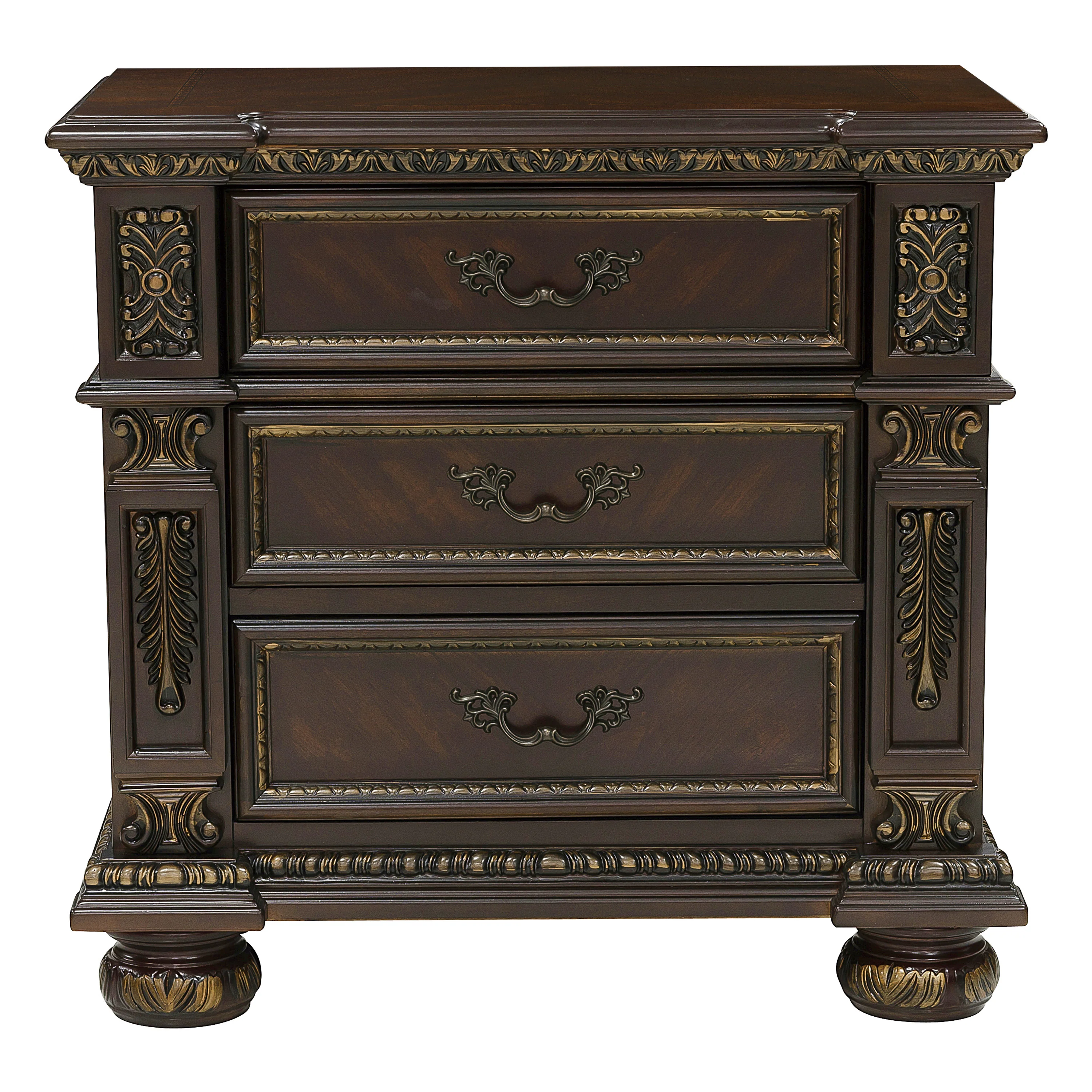 Catalonia Dark Cherry 5-Piece Queen Bedroom Set - Image 4