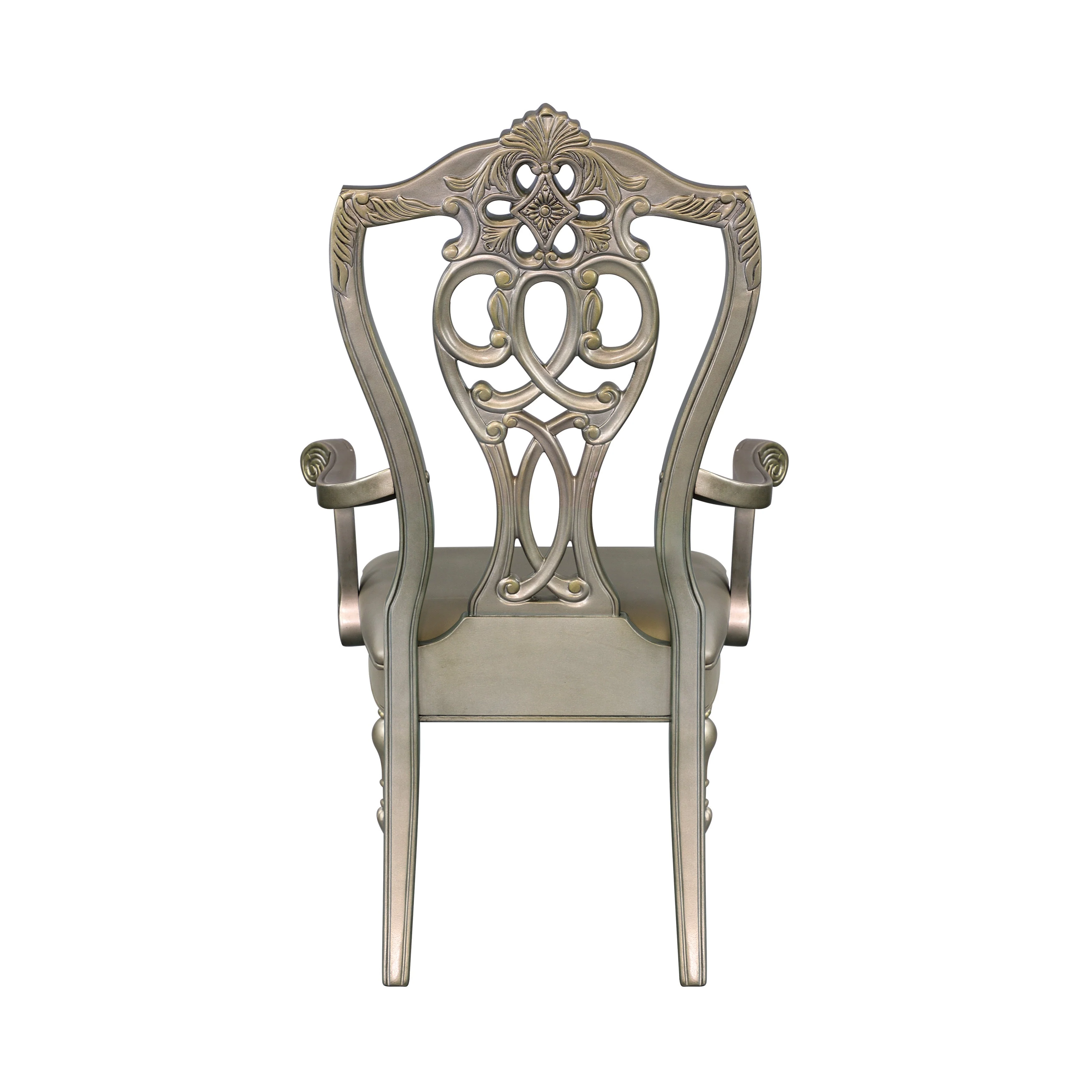 Catalonia Platinum Gold Dining Arm Chair (Set of 2) - Image 4