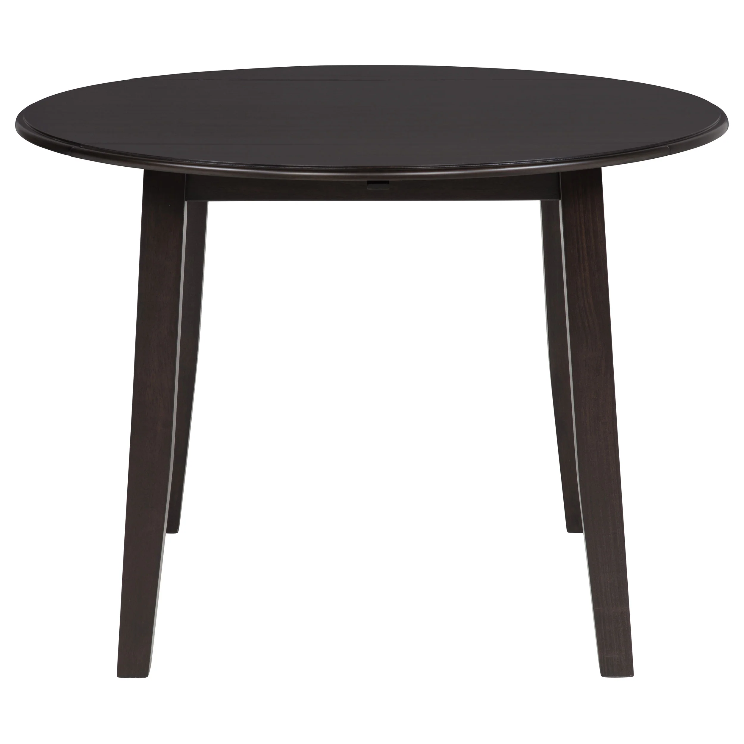Catley Dark Coffee 5-piece Round Drop Leaf Dining Table Set - Image 7