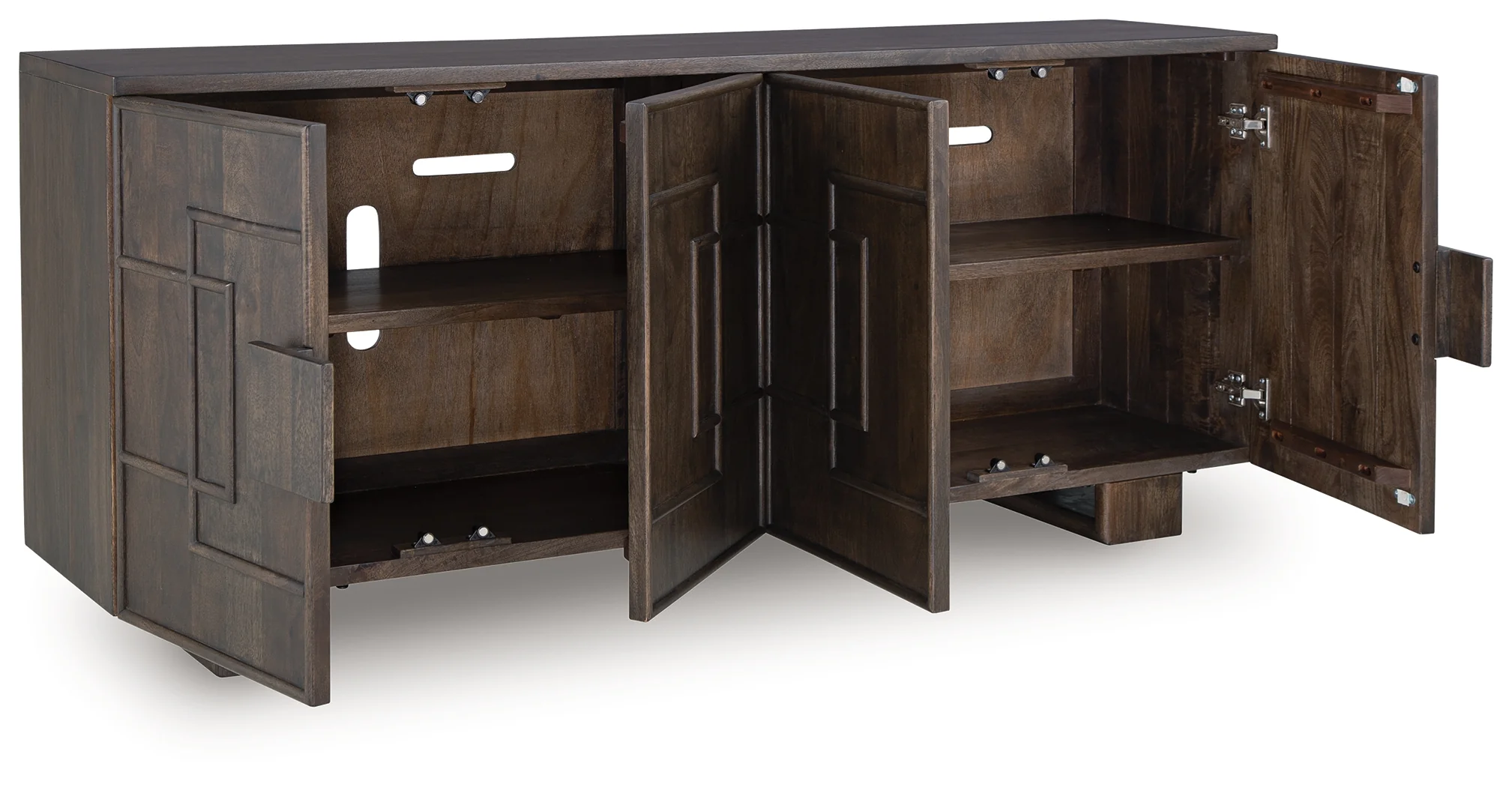 Cato Dark Brown Accent Cabinet - Image 3