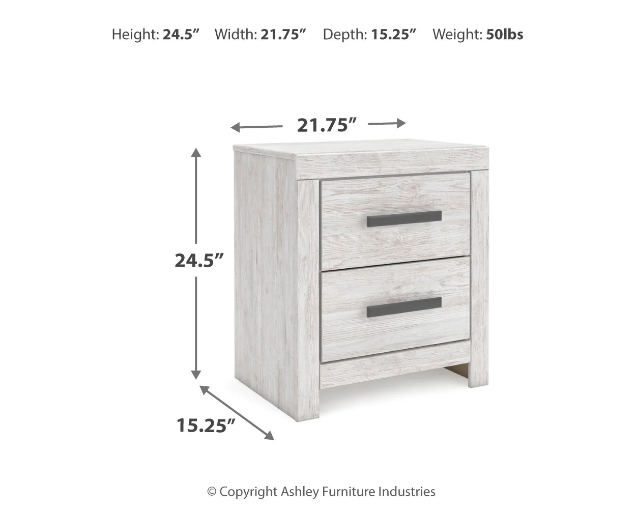Cayboni Whitewash Full Panel Bed, Dresser and Nightstand (Online Special Price) - Image 26