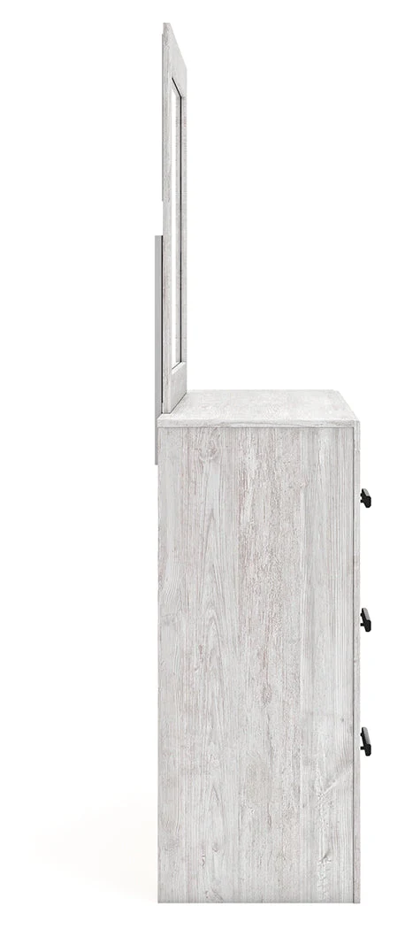 Cayboni Whitewash Full Panel Bedroom Set with Dresser, Mirror, Chest and 2 Nightstands (Online Special Price) - Image 5