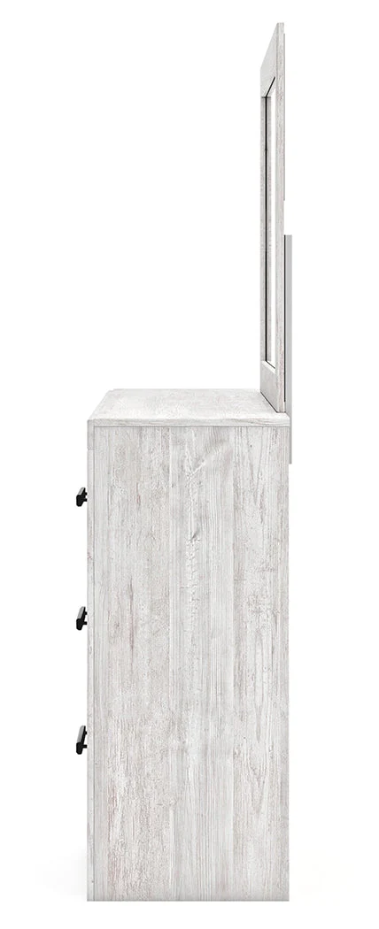 Cayboni Whitewash King Panel Bedroom Set with Dresser, Mirror, Chest and 2 Nightstands (Online Special Price) - Image 7