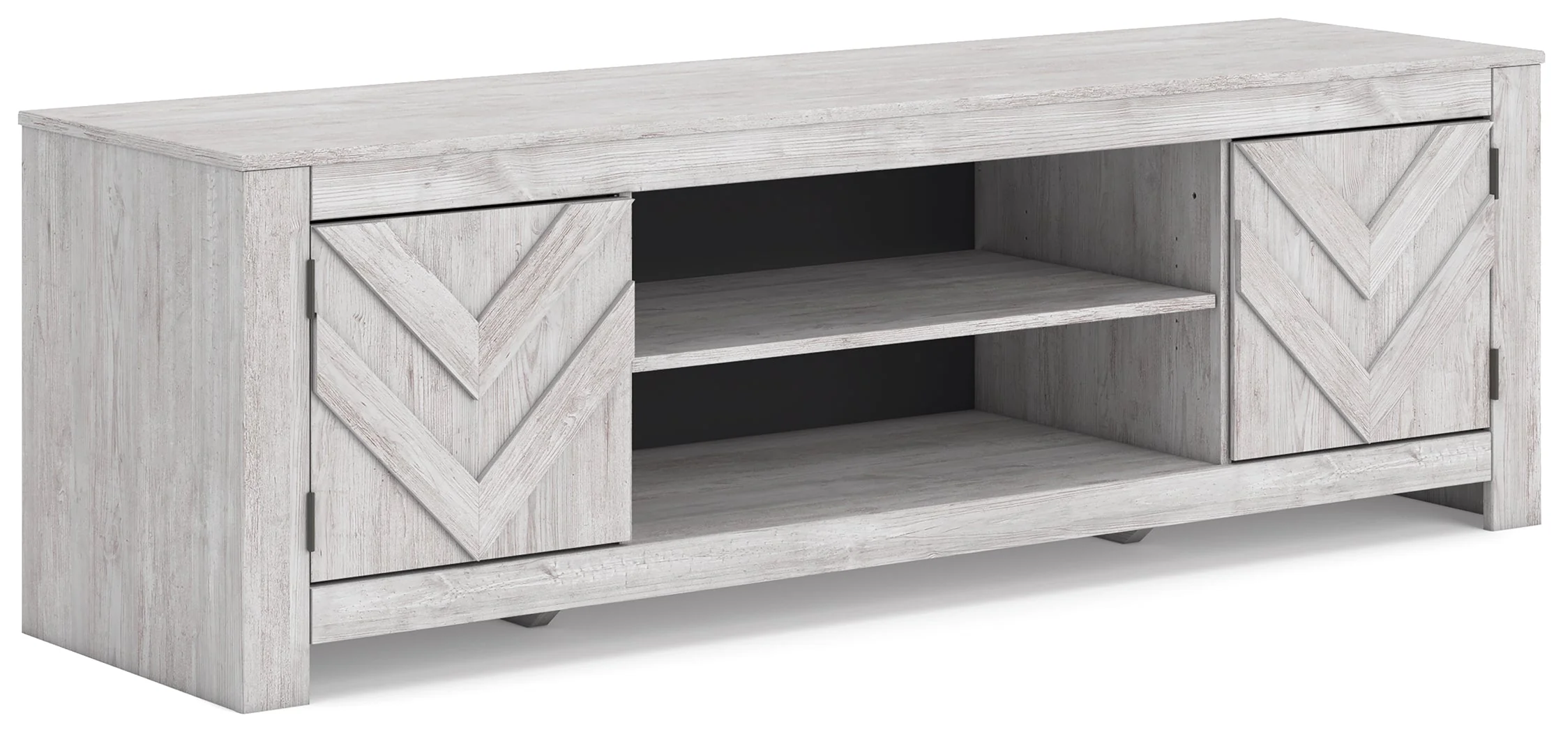 Cayboni Whitewash LG TV Stand w/Fireplace Option (Online Special Price) - Image 2