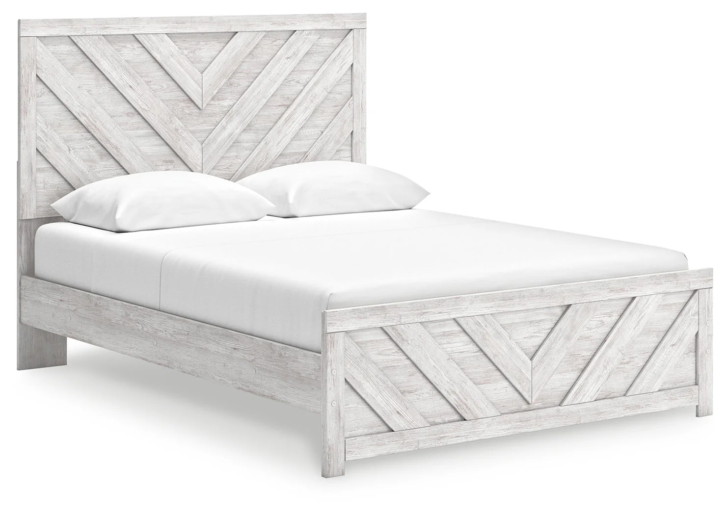 Cayboni Whitewash Queen Panel Bed & Dresser & Mirror & Nightstand (Online Special Price) - Image 2