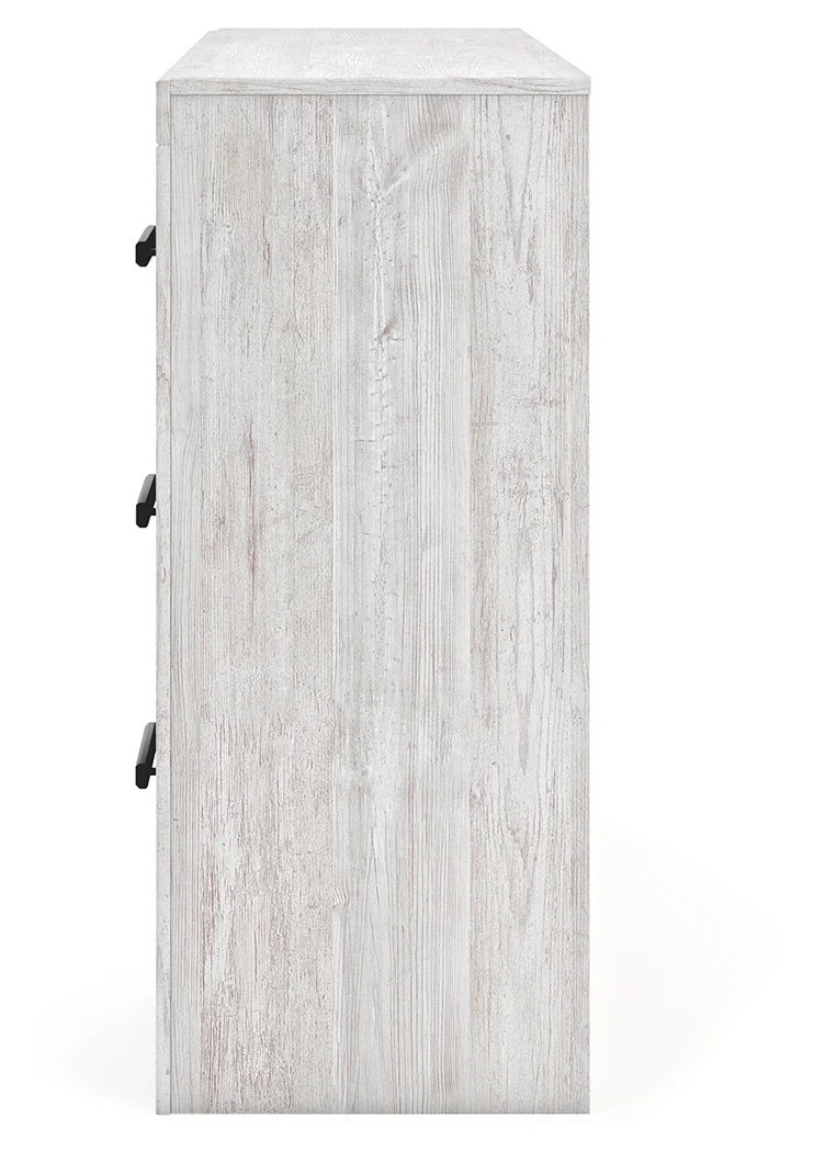 Cayboni Whitewash Queen Panel Bedroom Set with Dresser and 2 Nightstands - Image 5