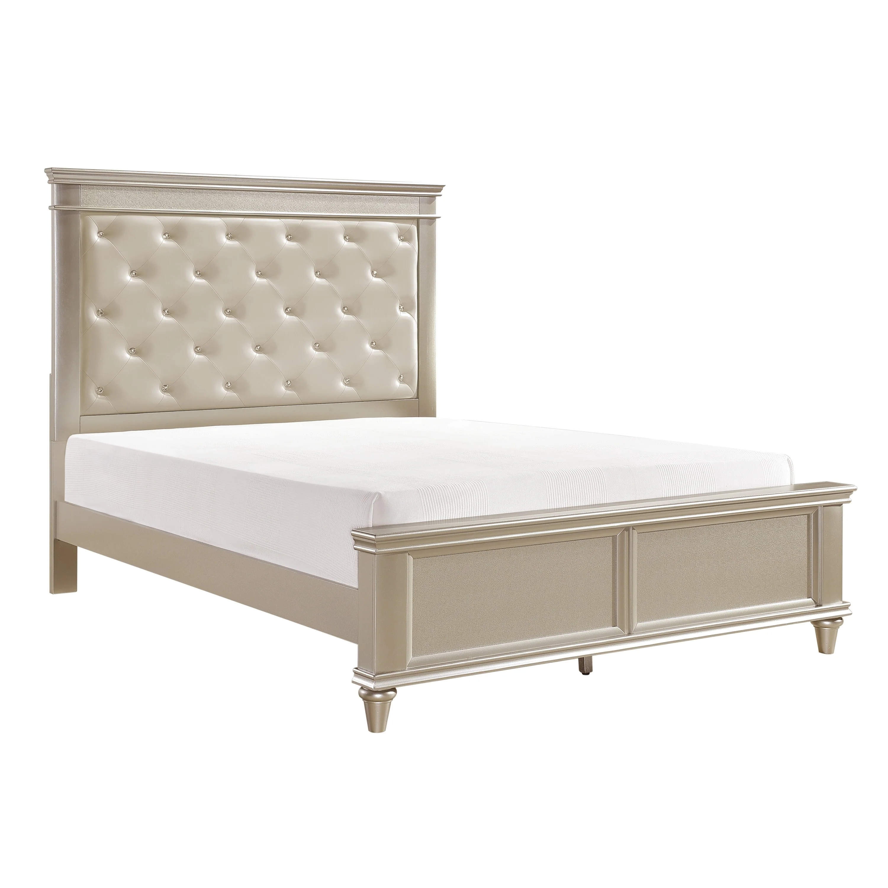 Celandine Off-White/Silver 5-Piece Queen Bedroom Set - Image 3