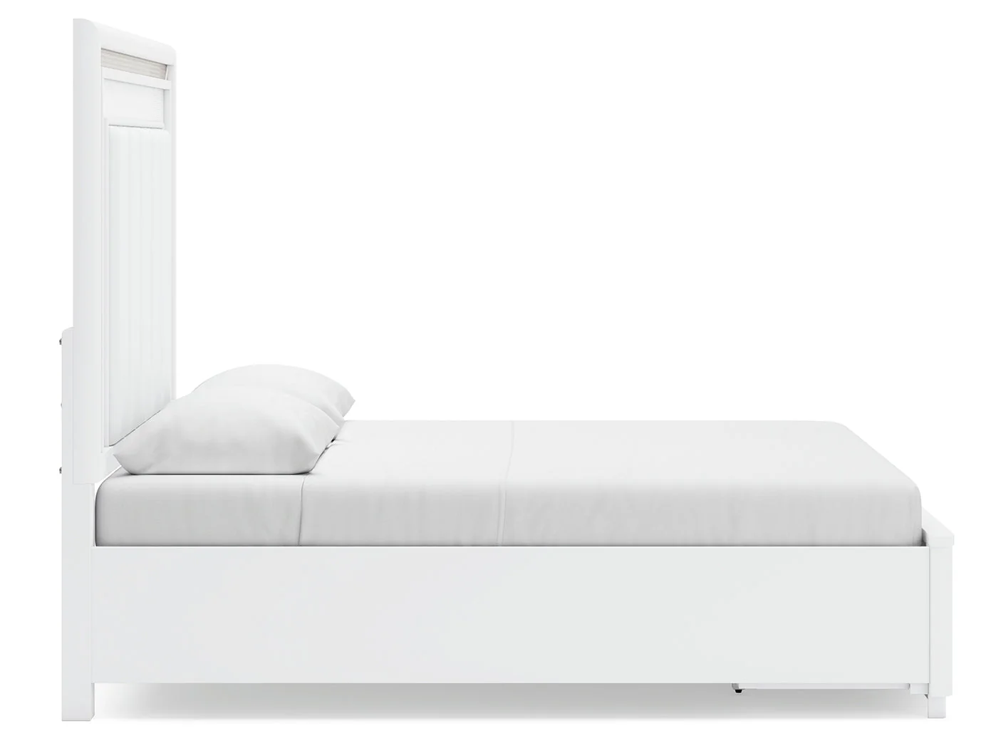 Chalanna White Queen Panel Storage Bedroom Set with Nightstand (Online Special Price) - Image 4