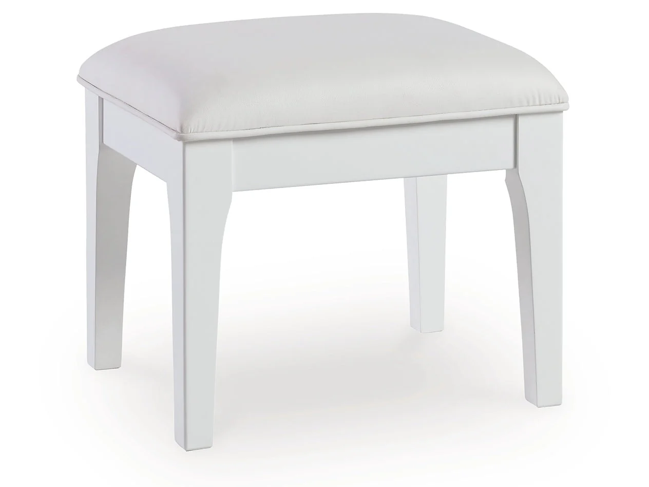 Chalanna White Vanity Stool (Online Special Price)