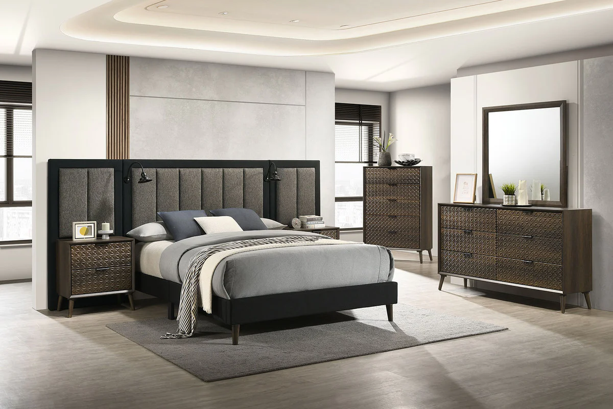 Chalfont Dark Brown 4 Pc. Queen Bedroom Set and WP - Image 2