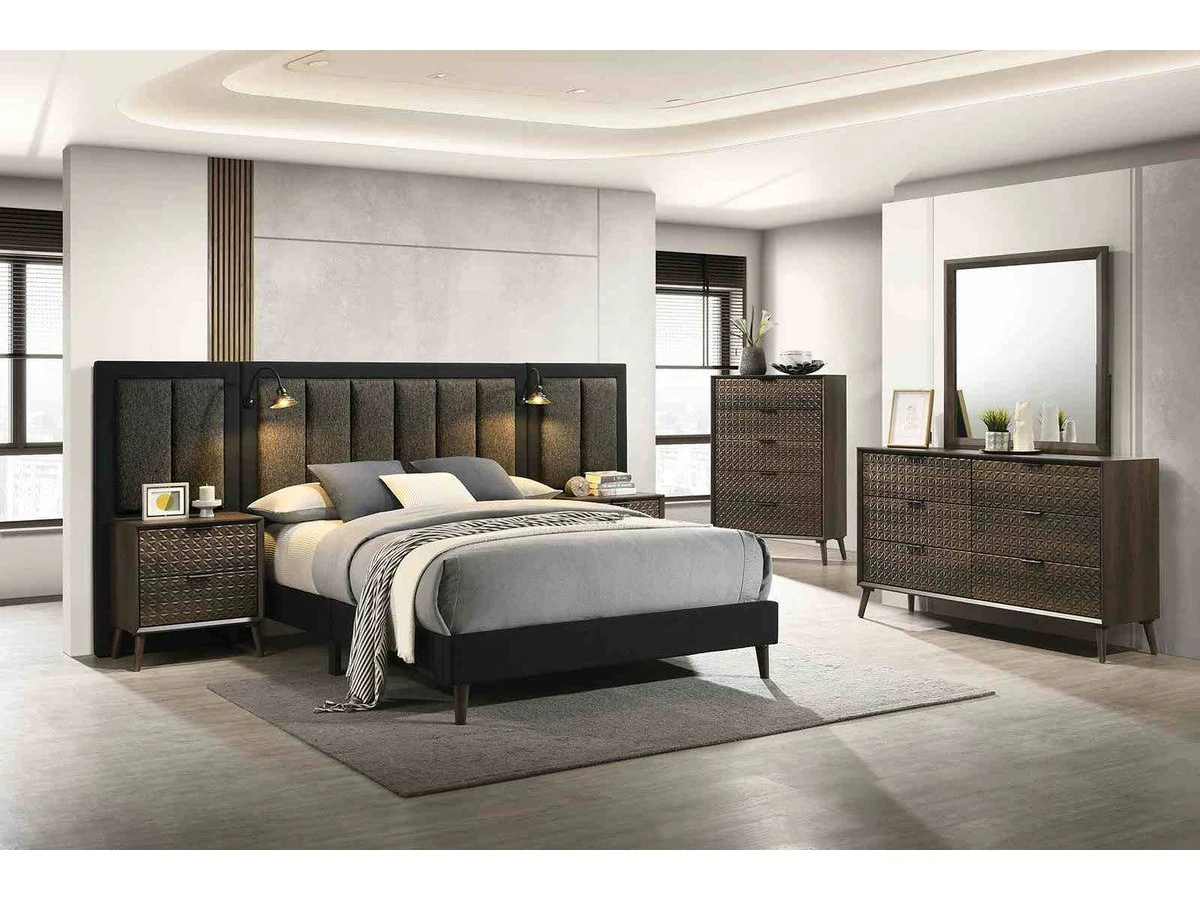 Chalfont Dark Brown 5 Pc. Queen Bedroom Set w/ 2NS and WP