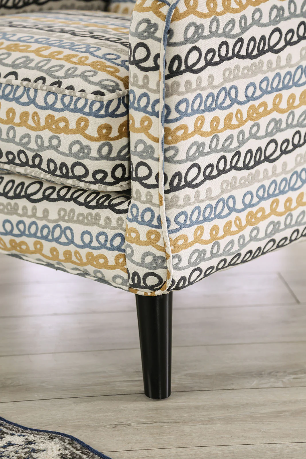 Chancery Gray/Navy Accent Chair - Image 3