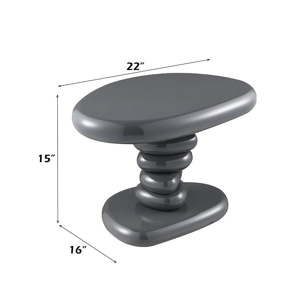 Charlene Gray High Gloss End Table - Image 4