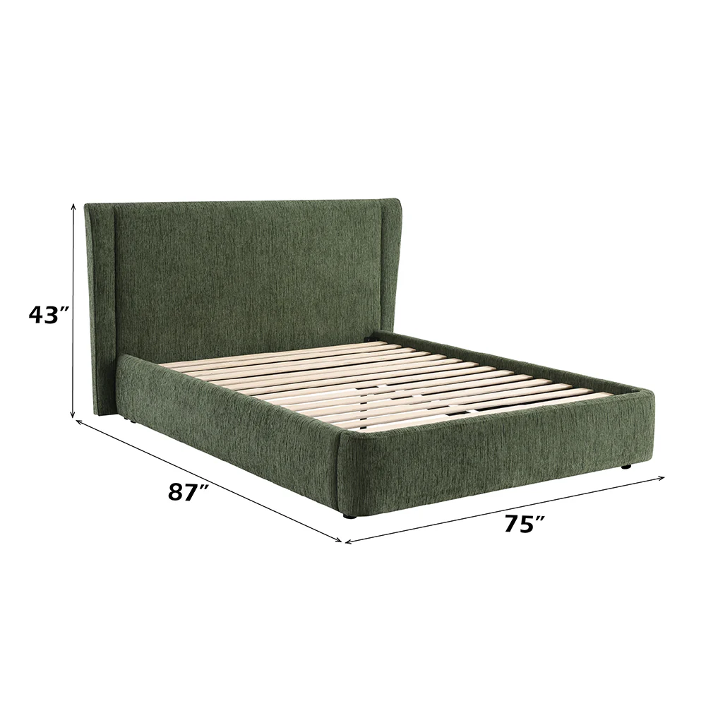 Cheryl Dark Green Queen Bed - Image 6