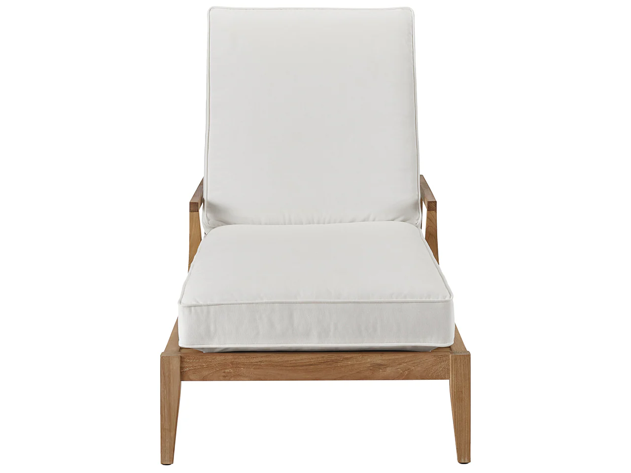 Chesapeake Canvas Natural/Natural Teak Chaise Lounge - Image 2