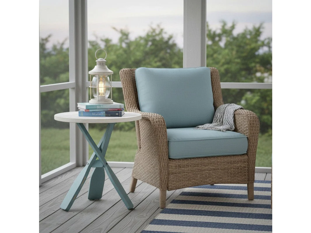Chesapeake White/Blue Accent Table