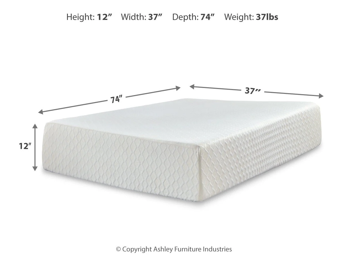 Chime White 12 Inch Memory Foam Queen Mattress in a Box (Online Special Price) - Image 4