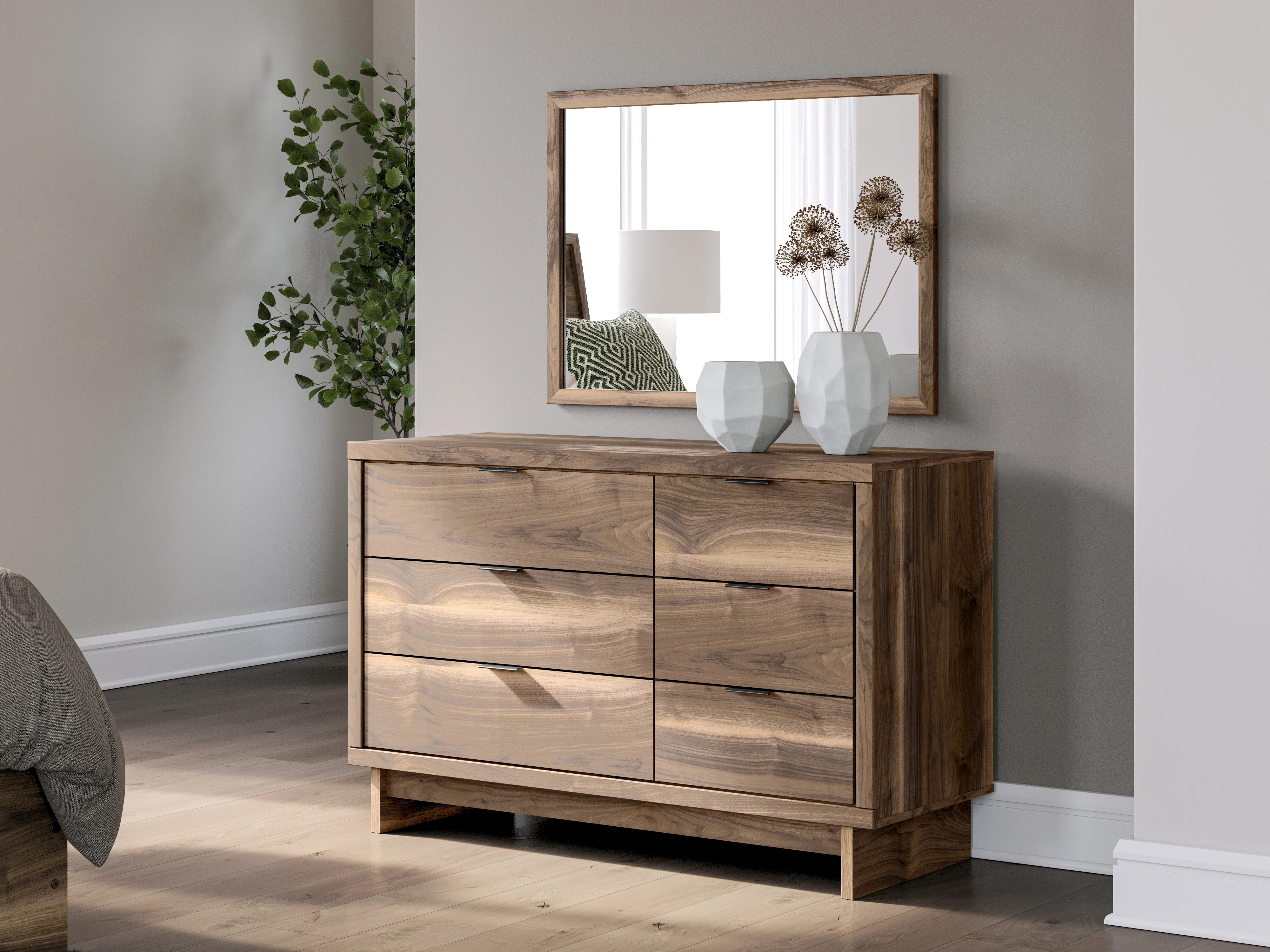 Chirason Brown Full Panel Storage Bed, Dresser and Mirror (Online Special Price) - Image 16