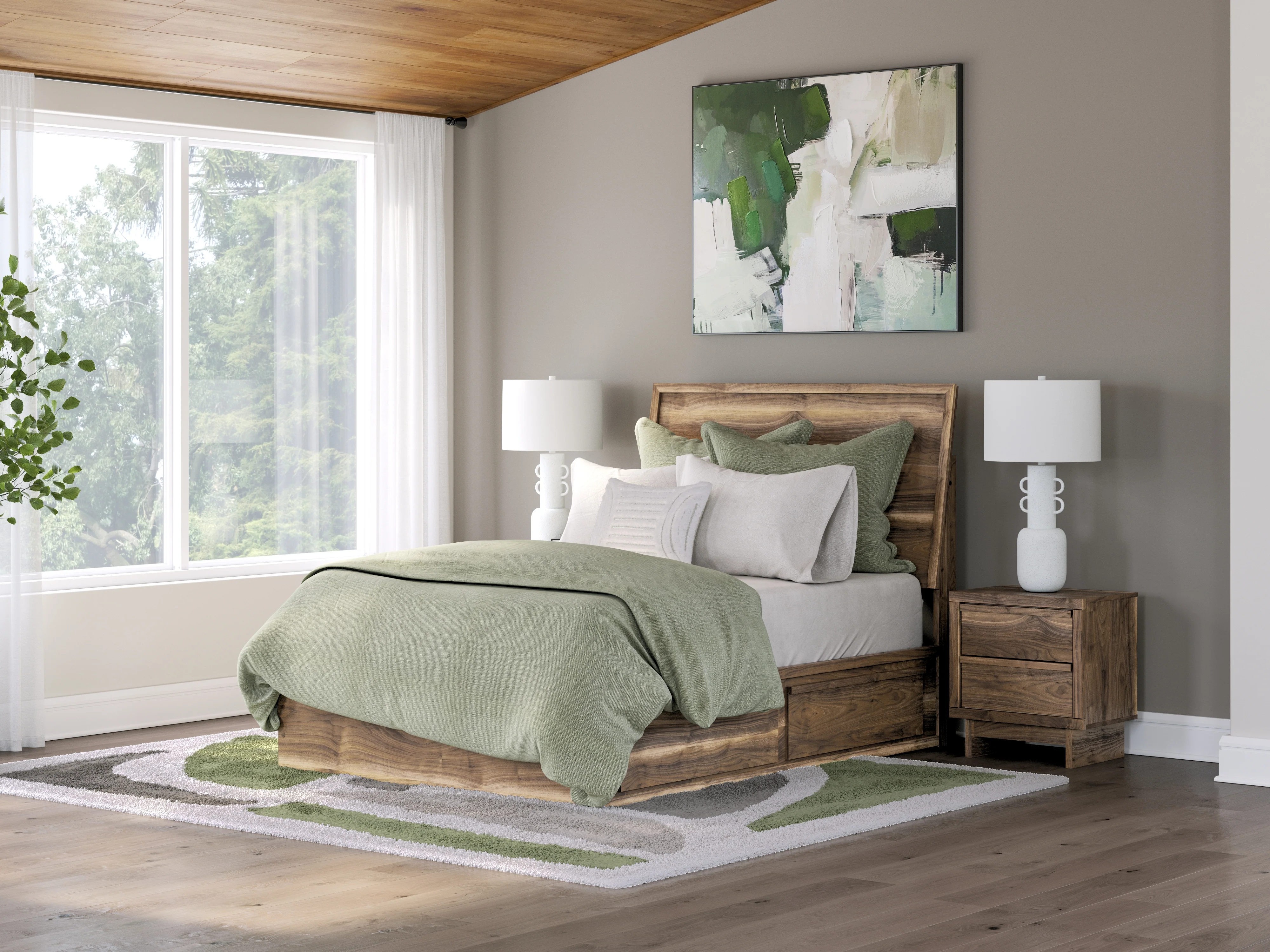 Chirason Brown Full Panel Storage Bed, Dresser and Mirror (Online Special Price) - Image 17