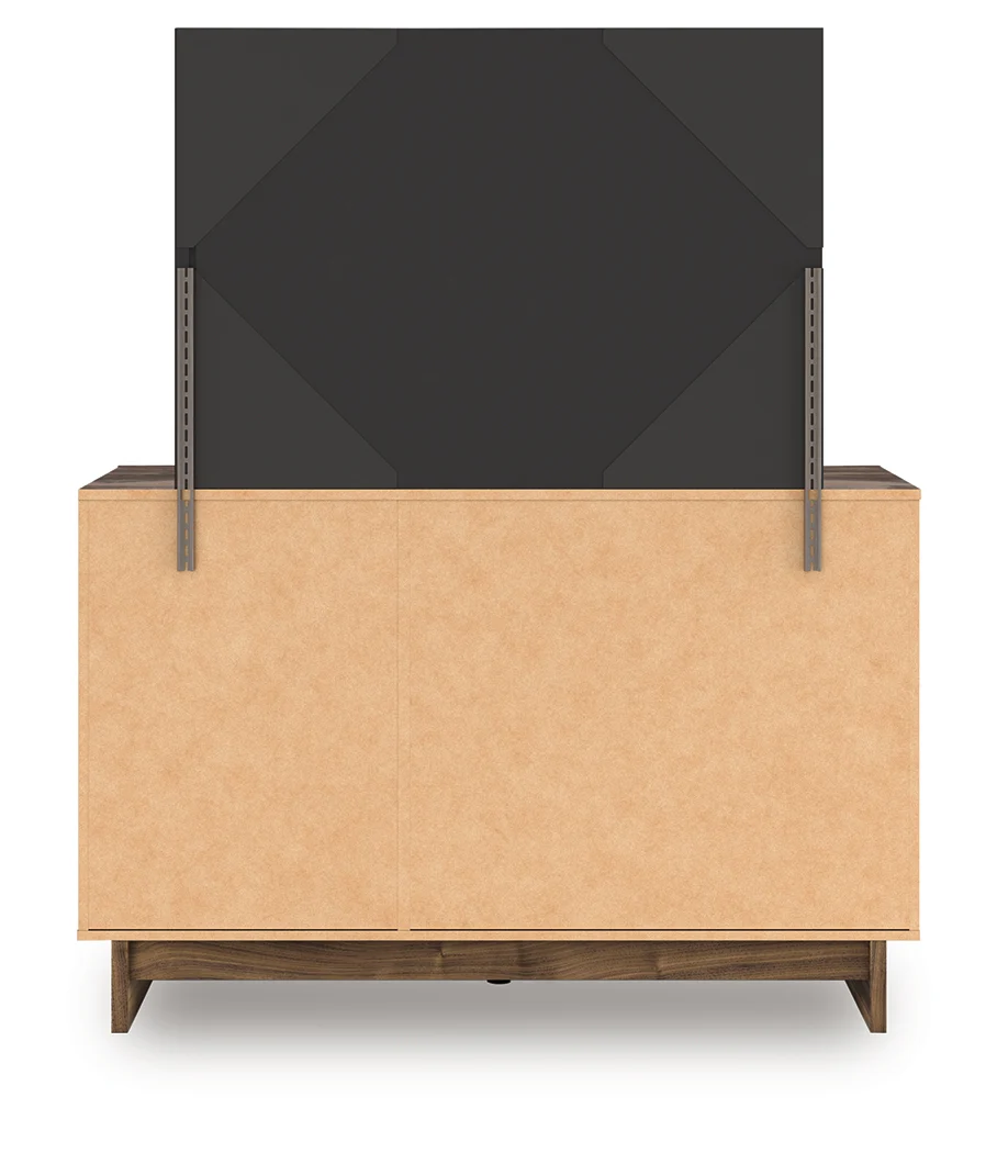 Chirason Brown Twin Panel Bed with Storage, Dresser and Mirror - Image 6